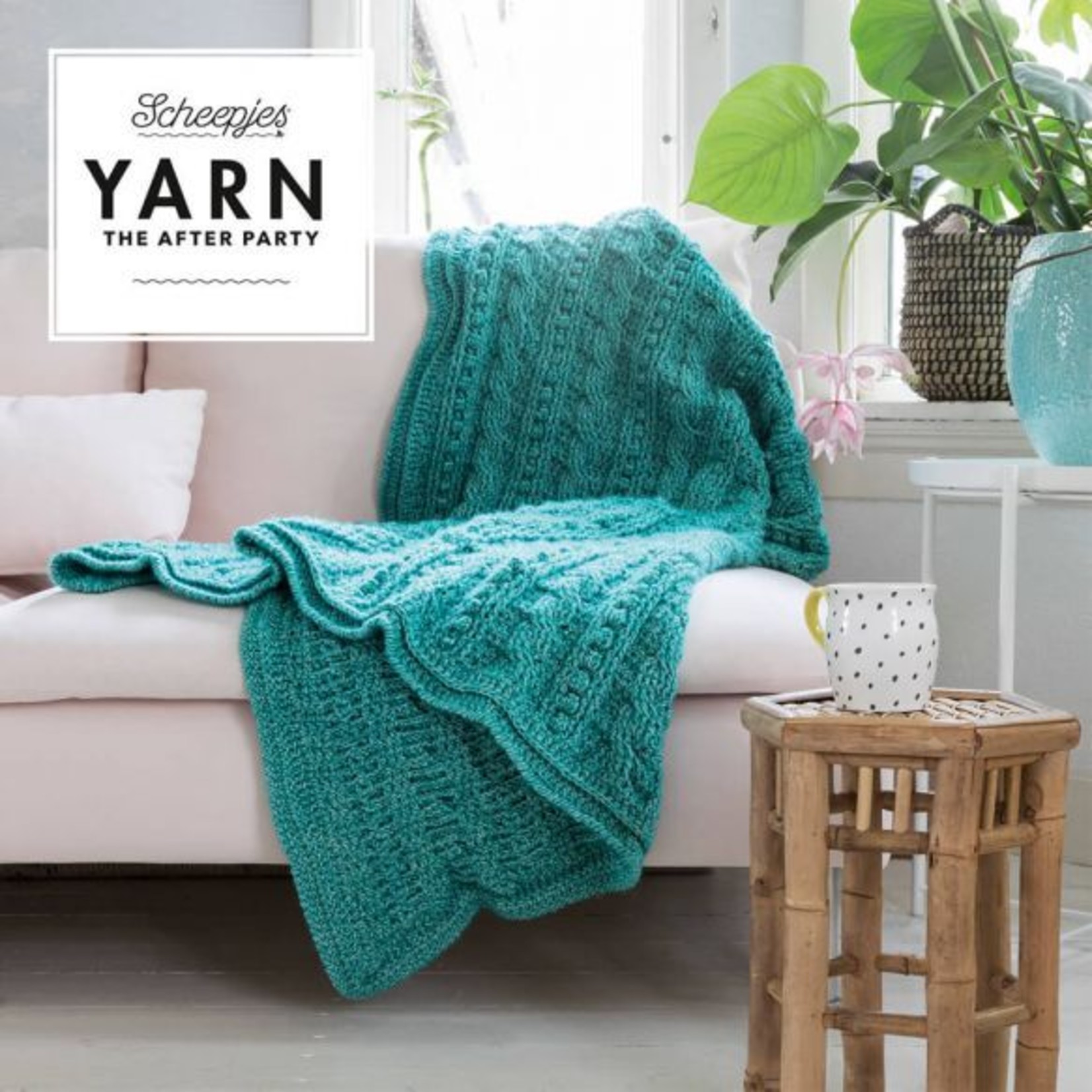 Scheepjes Haakpatroon Yarn 24 "The After Party"  Popcorn & Cables Blanket