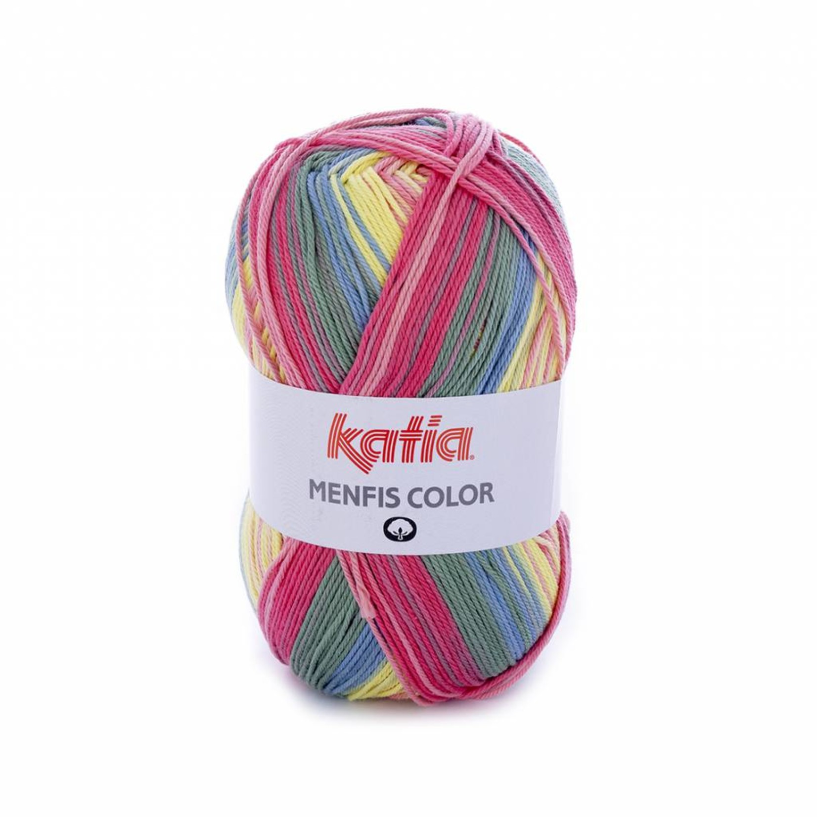 Katia Menfis Color 108 Koraal-Roos-Geel-Blauw