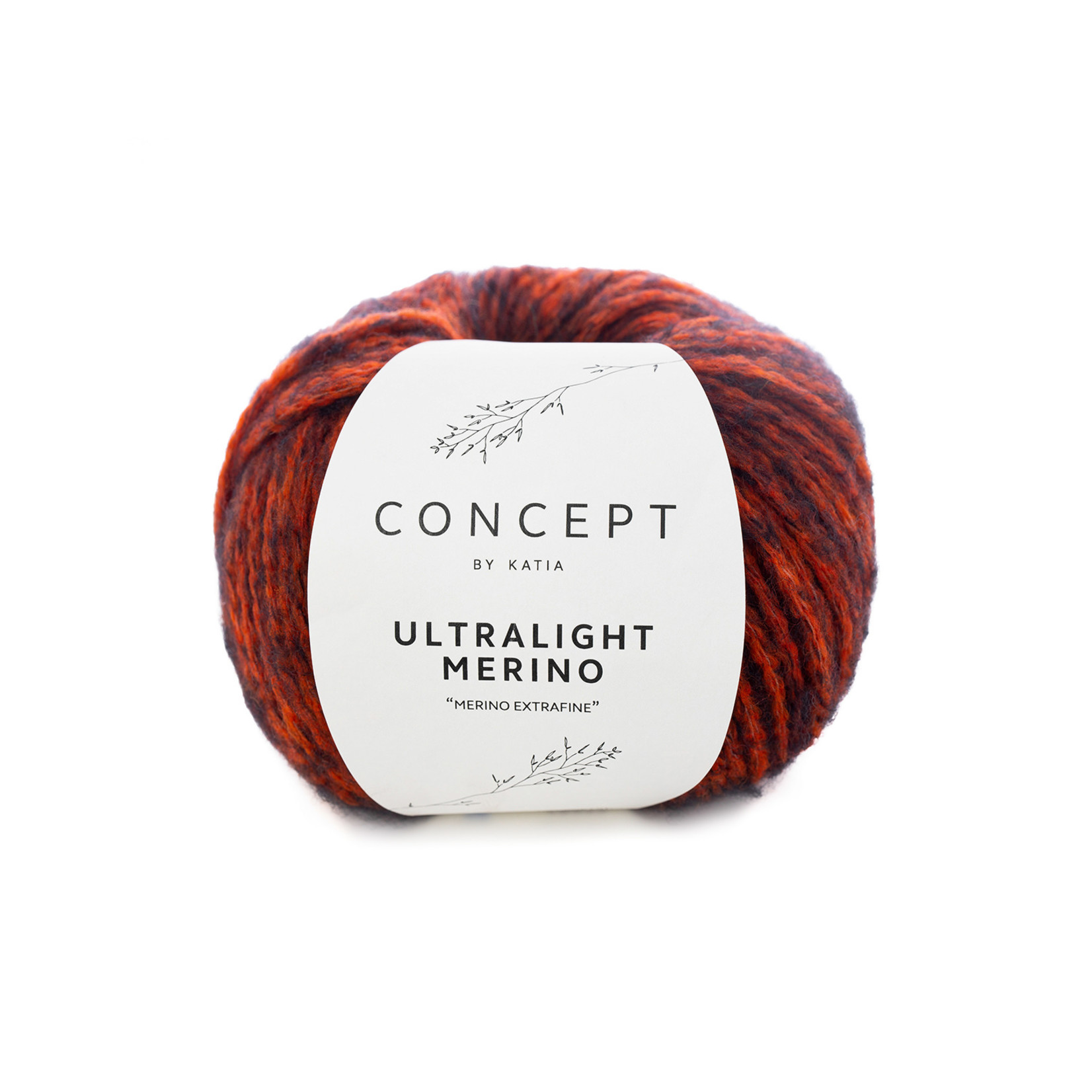 Katia Ultralight Merino  58 Oranje-Zwart