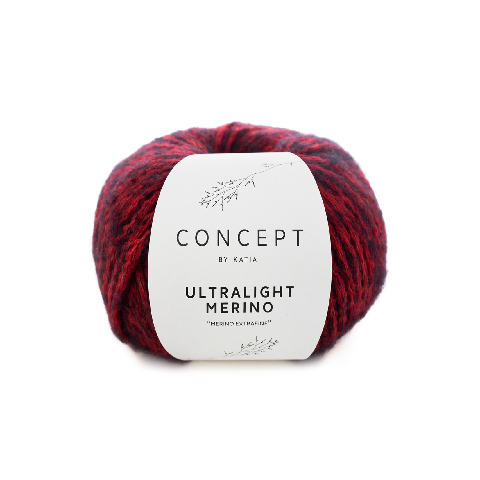 Katia Ultralight Merino  59  Rood-Zwart