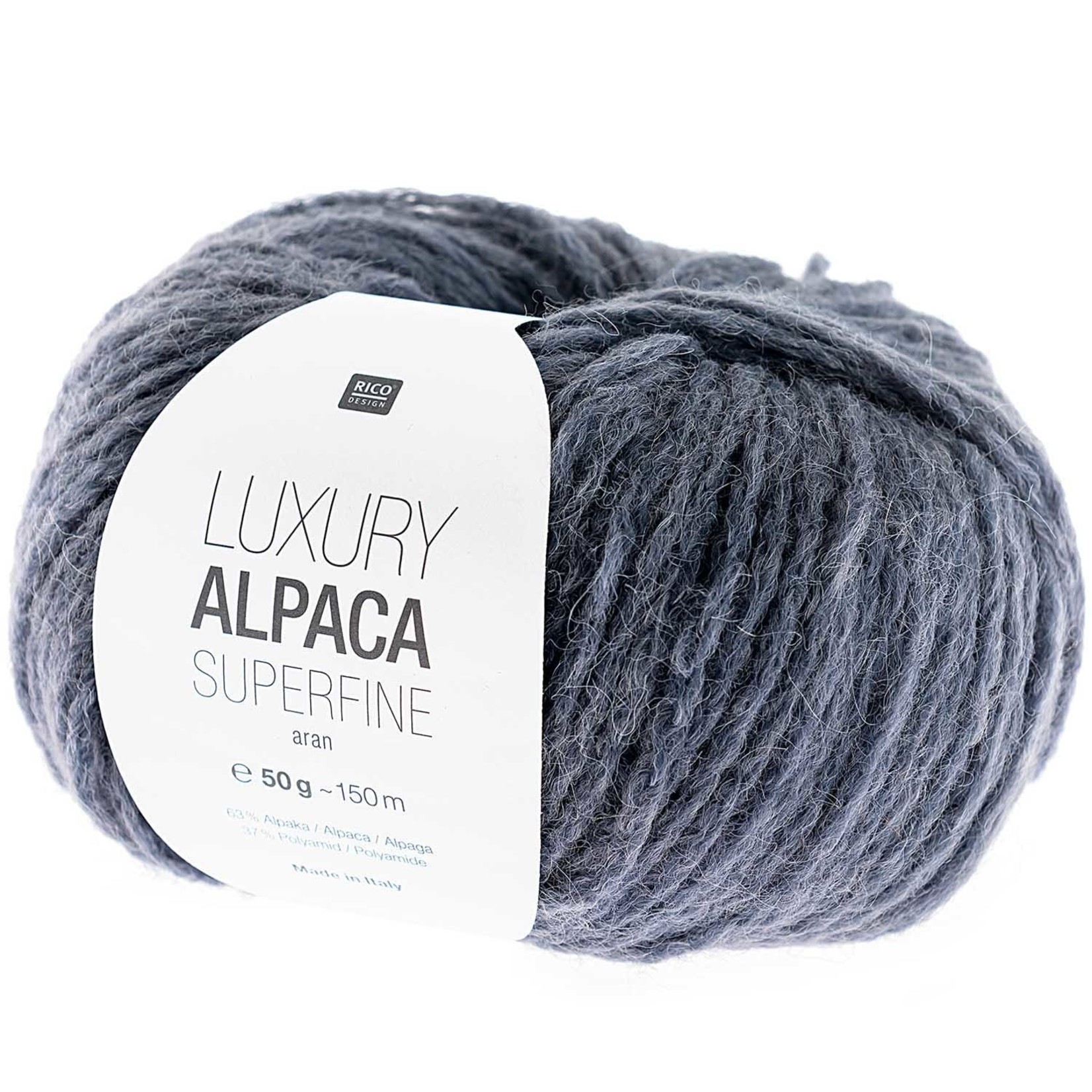 Rico Luxury Alpaca Superfine Aran 17 Blaugrau