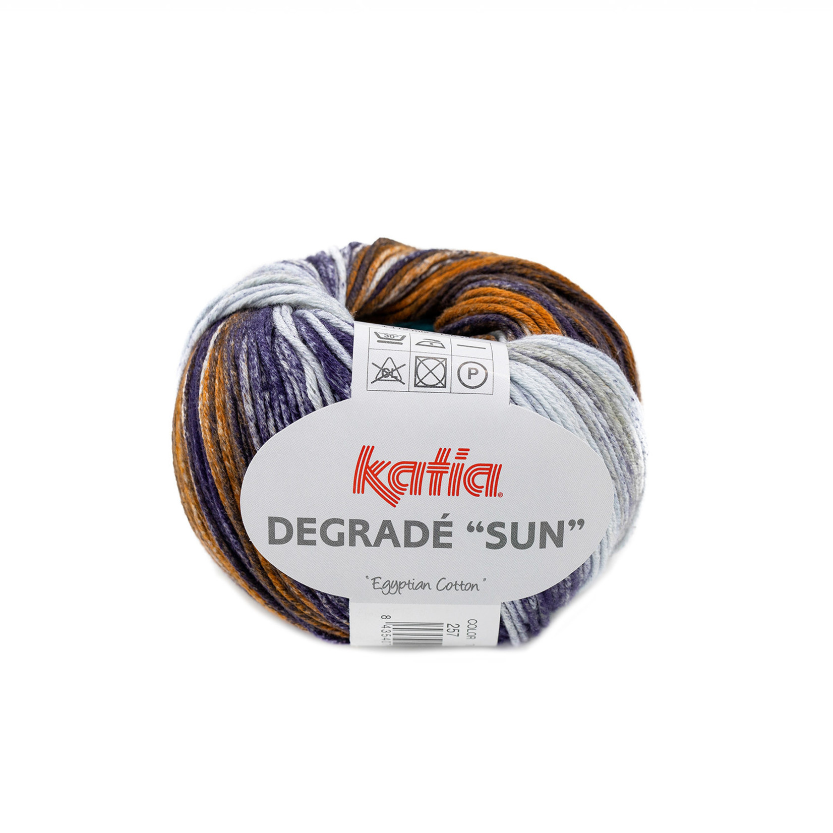 Katia Degradé Sun 257 Bruinbeige-Grijs-Blauw - 100% Egyptisch Katoen