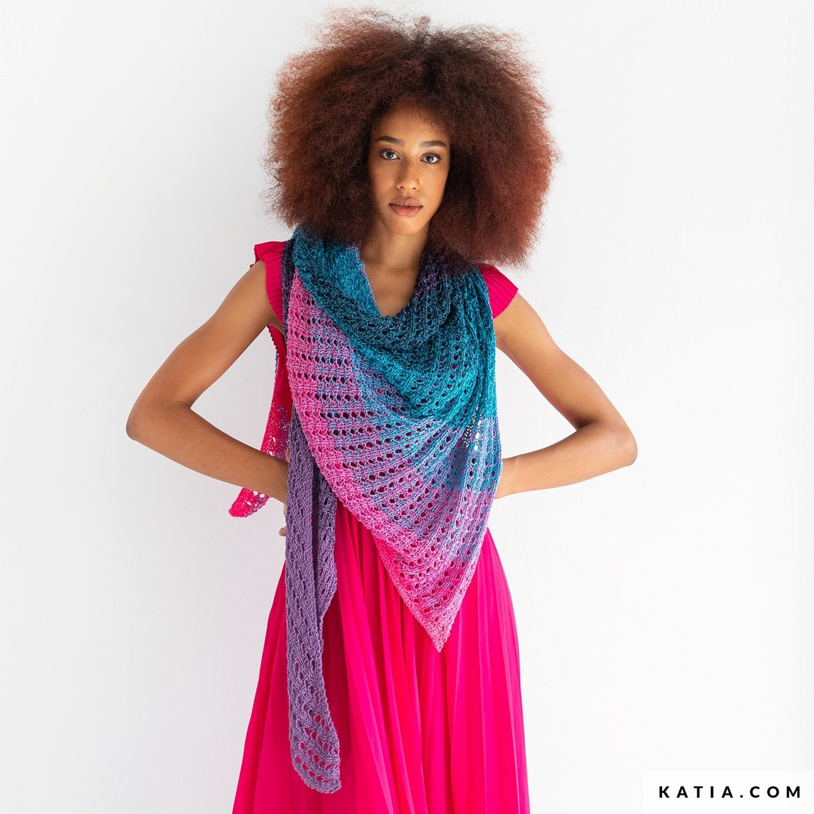 Katia Neon 504 Groen-Fuchsia-Blauw-Geel