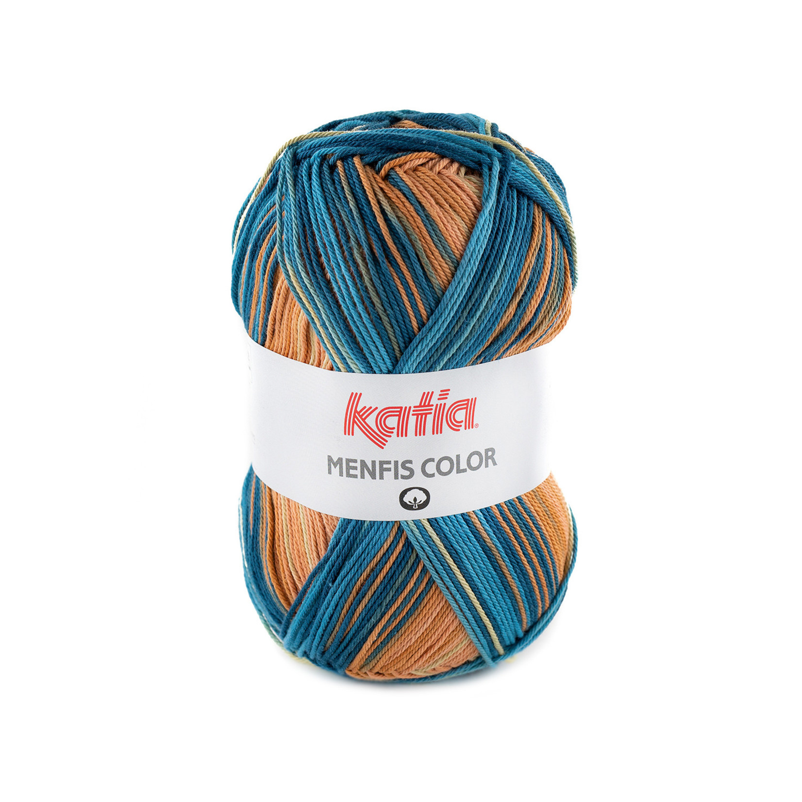 Katia Menfis Color 111 Beige-Zalmoranje-Azuurblauw-Jeans