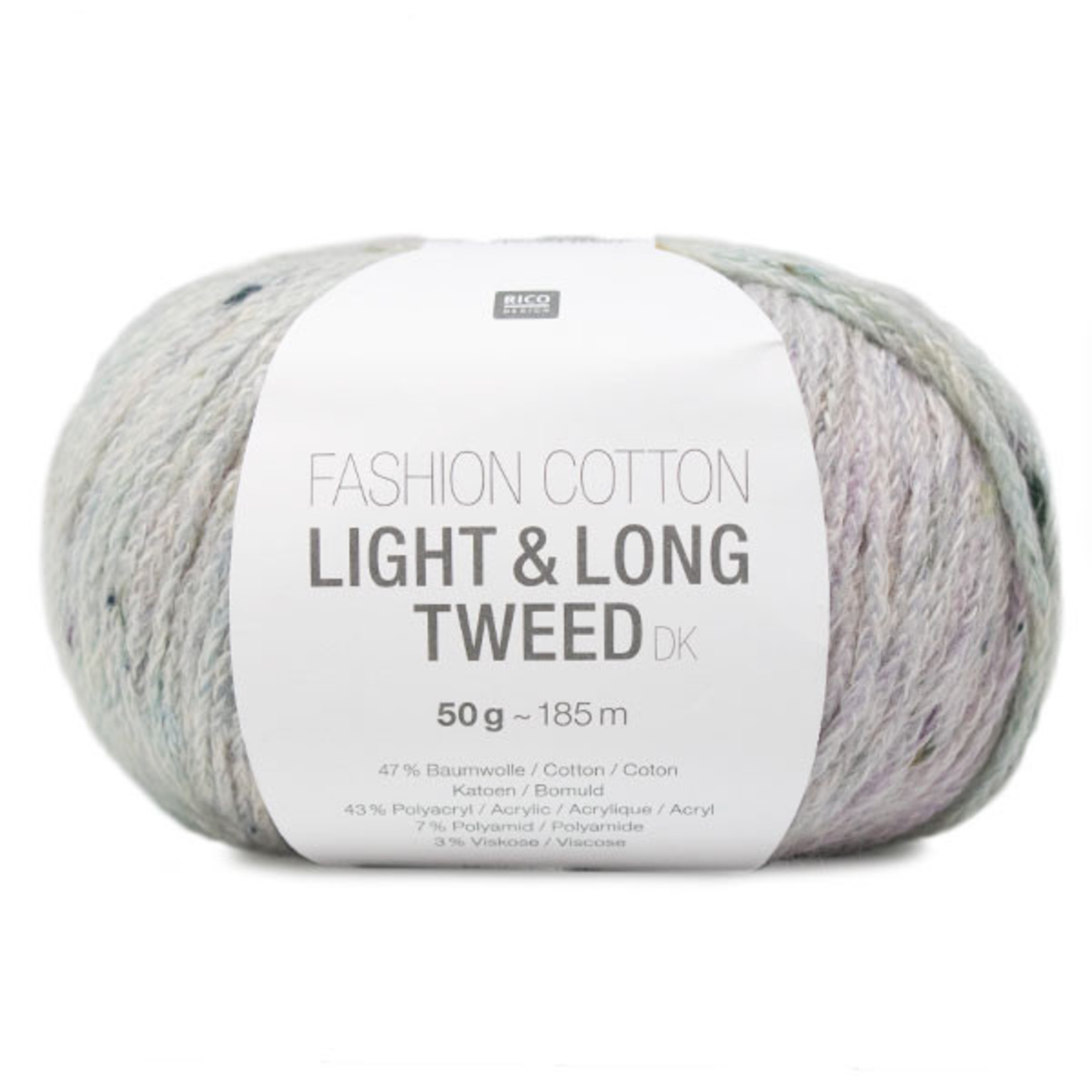 Rico Cotton Light & Long Tweed 5 Flieder-Mint