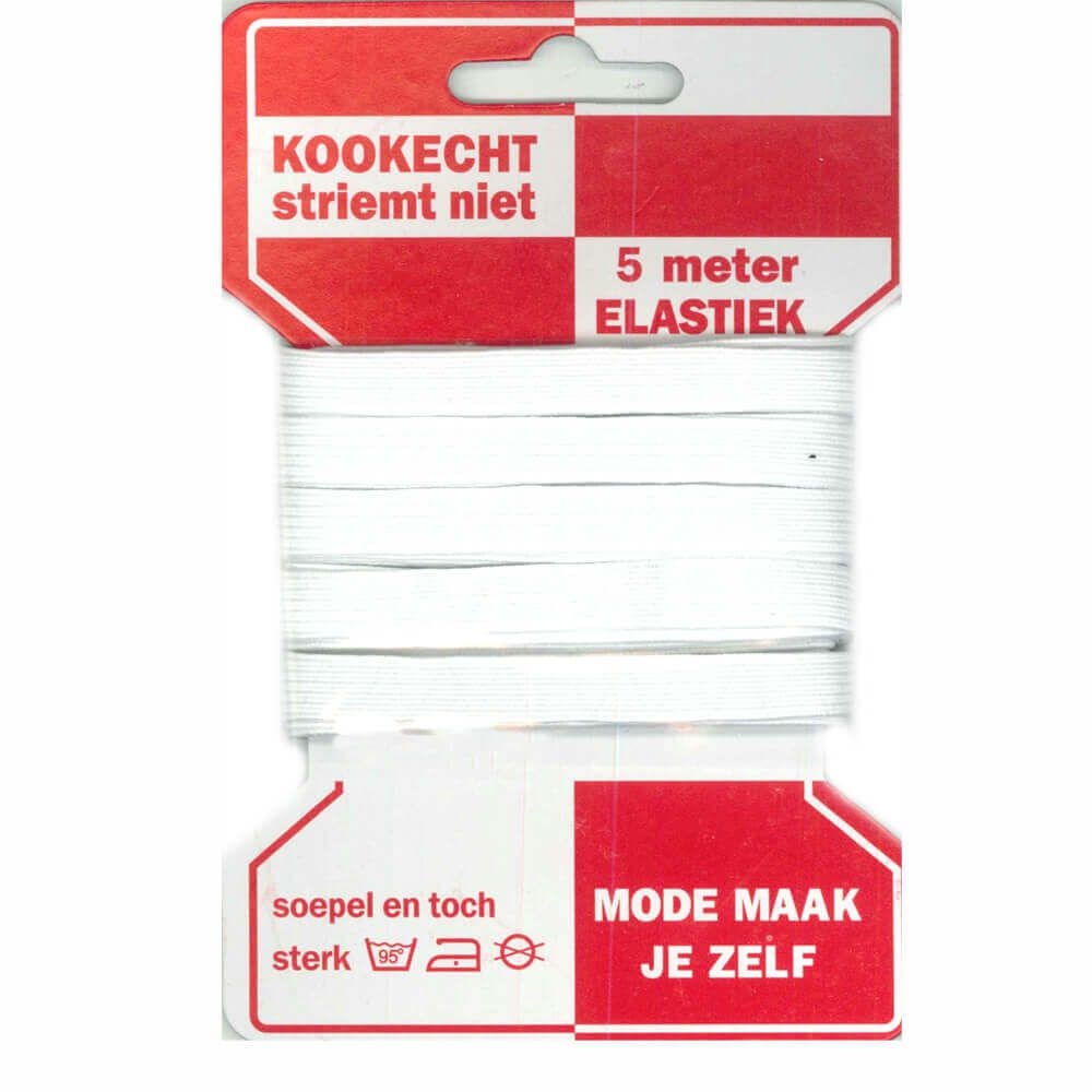 Elastiek Wit 5 mm kopen? Hoofs Stoffen - Stof, fournituren & meer