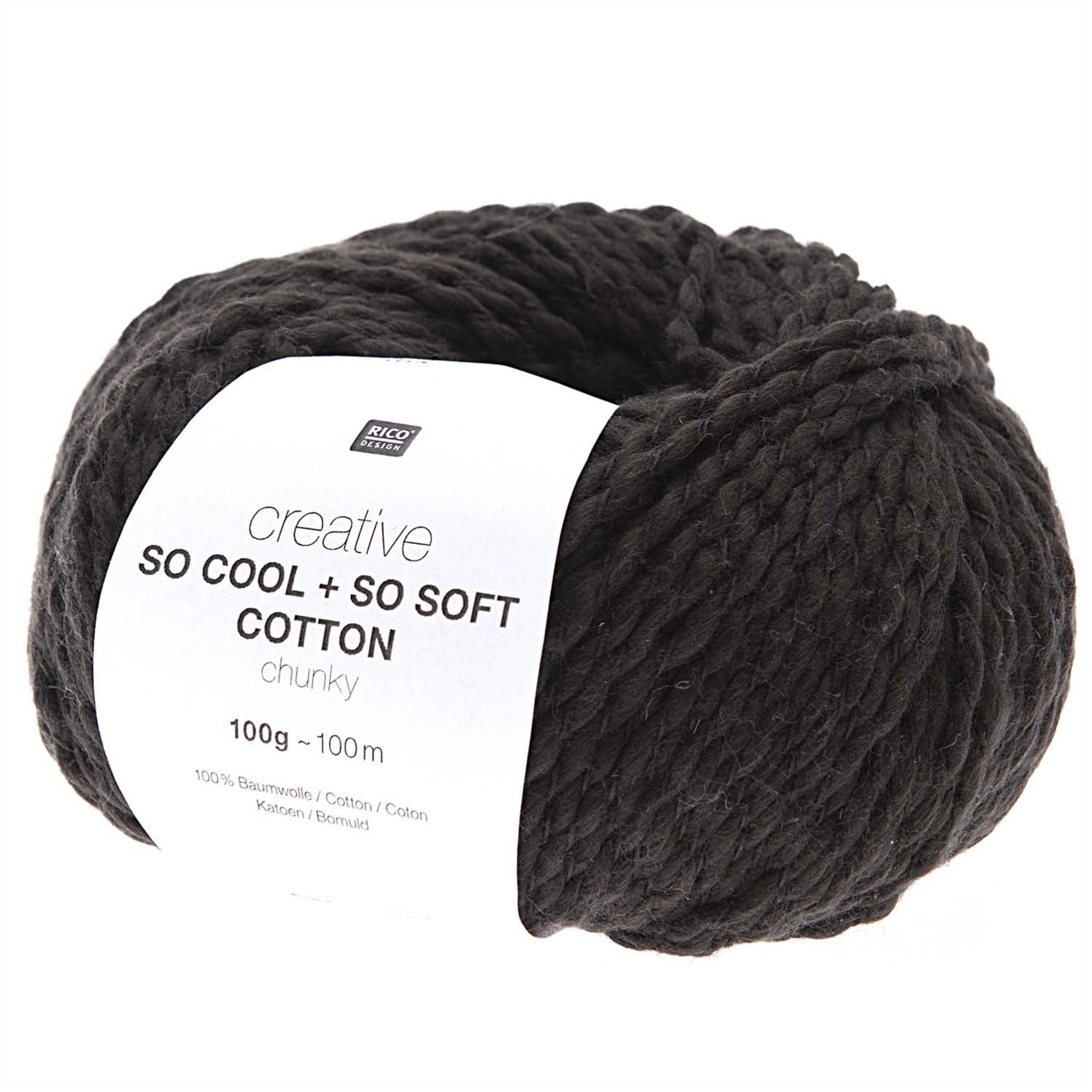 Rico So Cool  So Soft Cotton Chunky 012 Schwarz