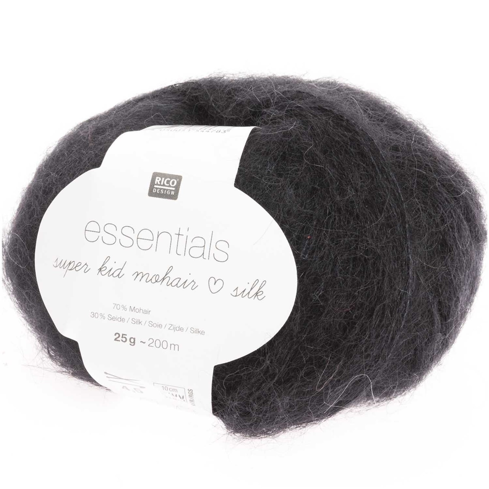 Rico Super Kid  Mohair Loves Silk 007 Zwarty