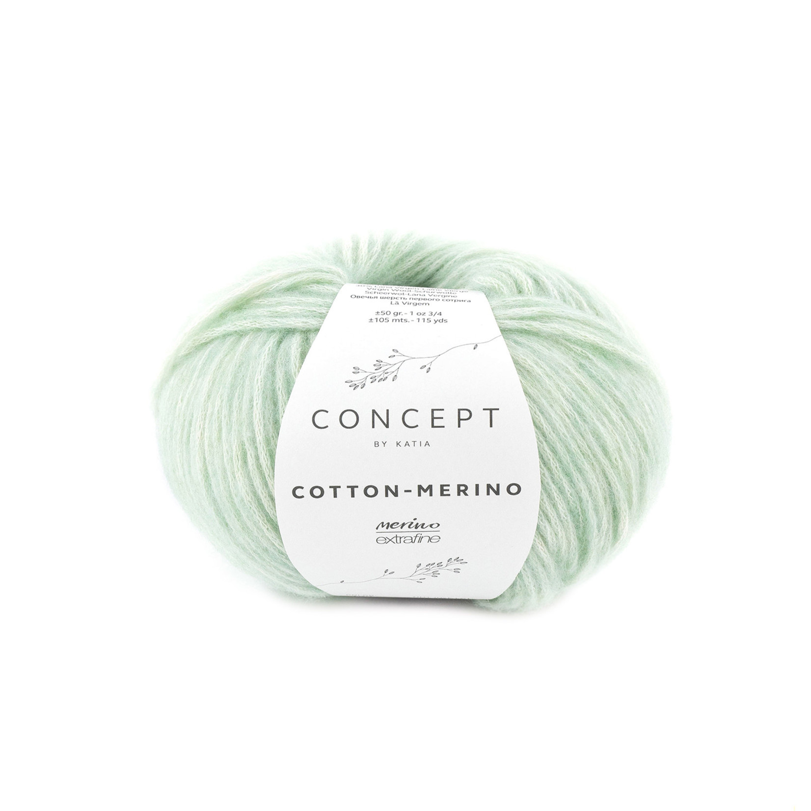 Katia Cotton Merino 132 Witgroen