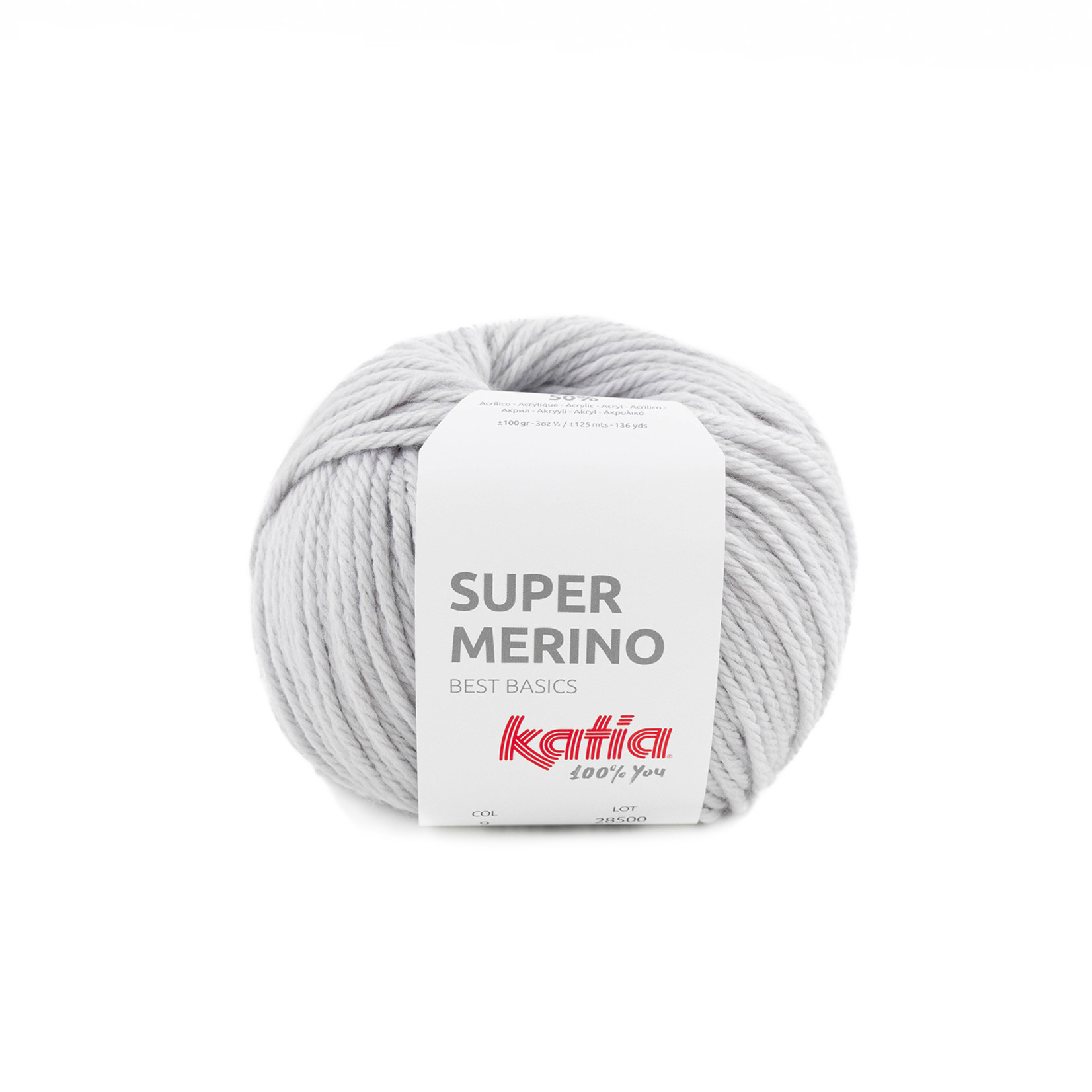 Katia Super Merino  9 Lichtgrijs