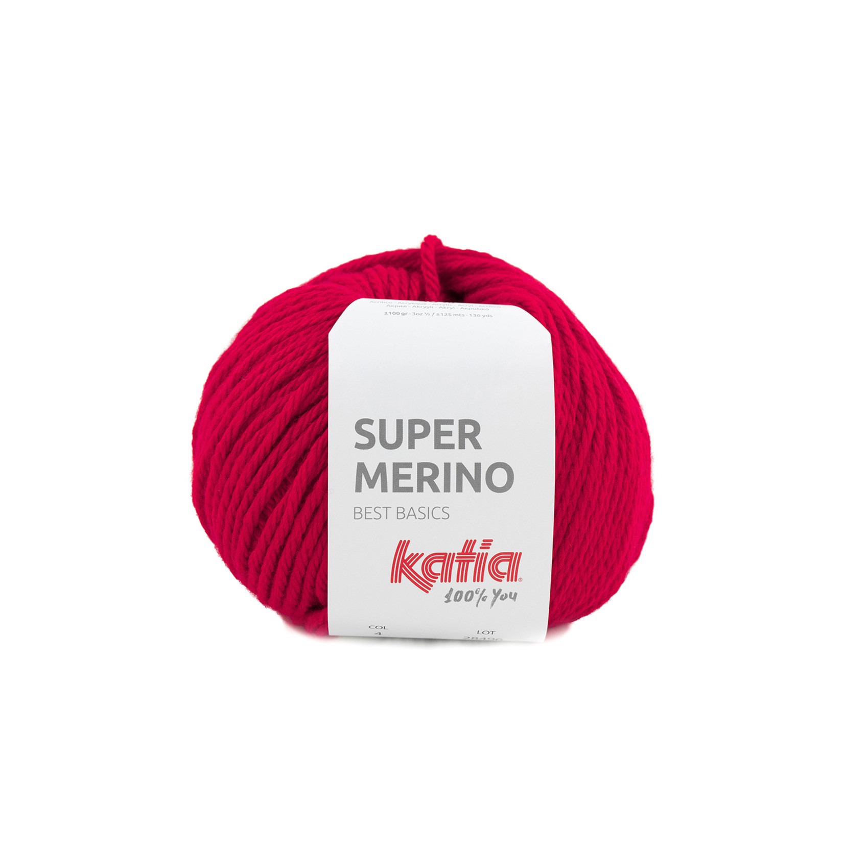 Katia Super Merino 4 Rood