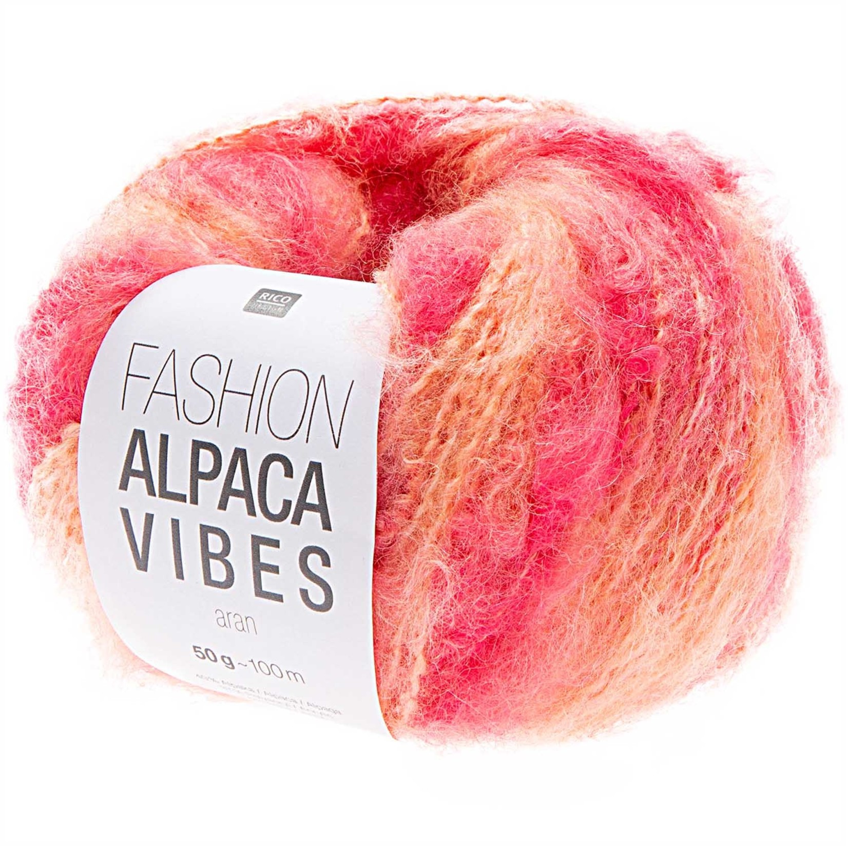 Rico Alpaca Vibes Aran 3 Abrikoos-Fuchsia