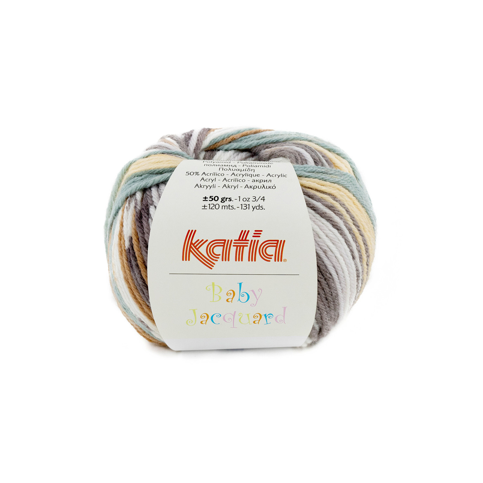 Katia Baby Jacquard 91 Zandgeel-Grijs-Groen