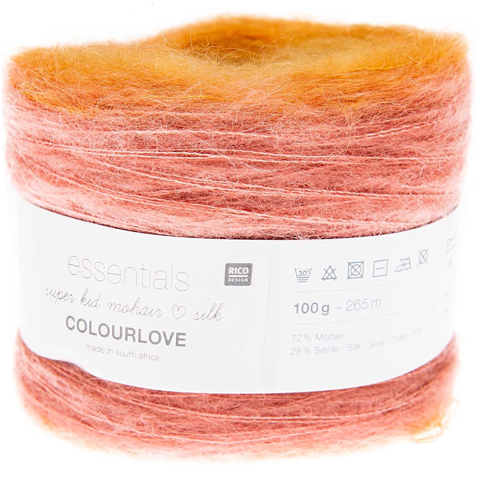 Rico Super Kid Mohair Silk Colourlove  015 Abrikoos