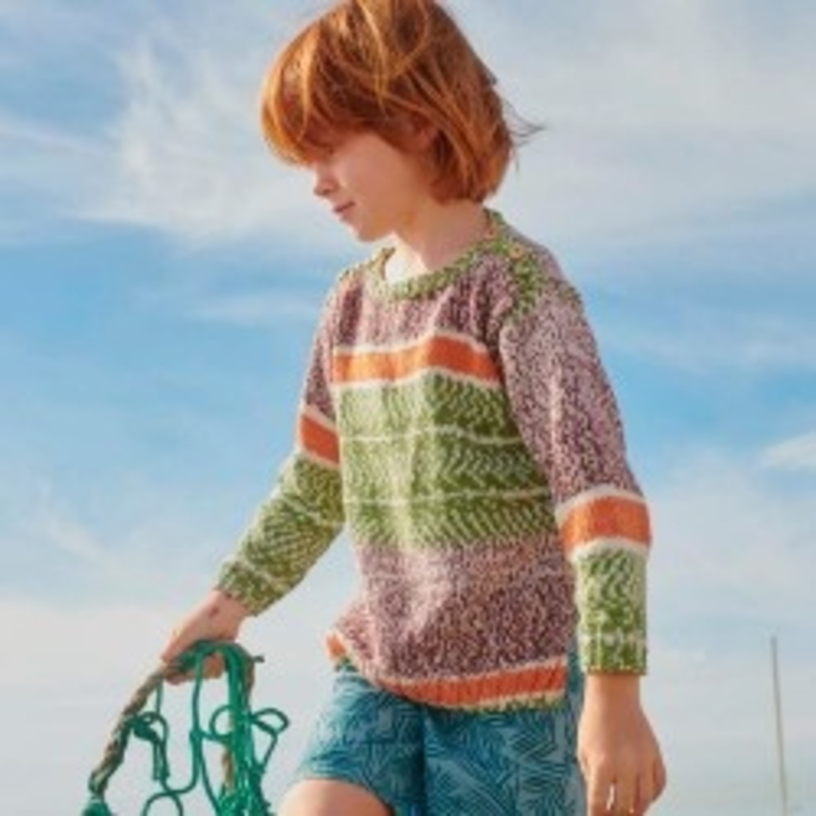 Katia Mediterranea 306 Lichtblauw-Koper-Koraal