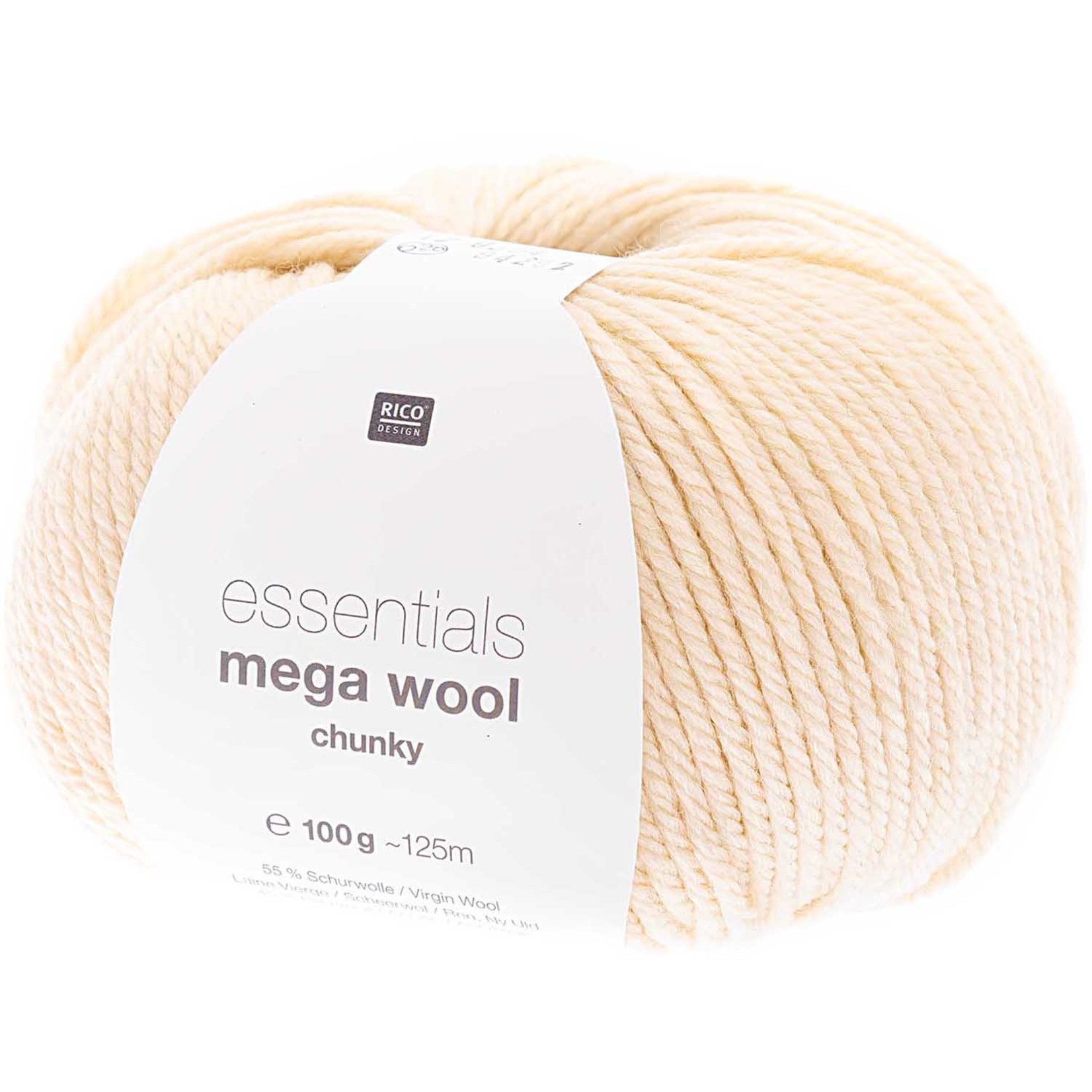 Rico Mega Wool Chunky 20 Elfenbein