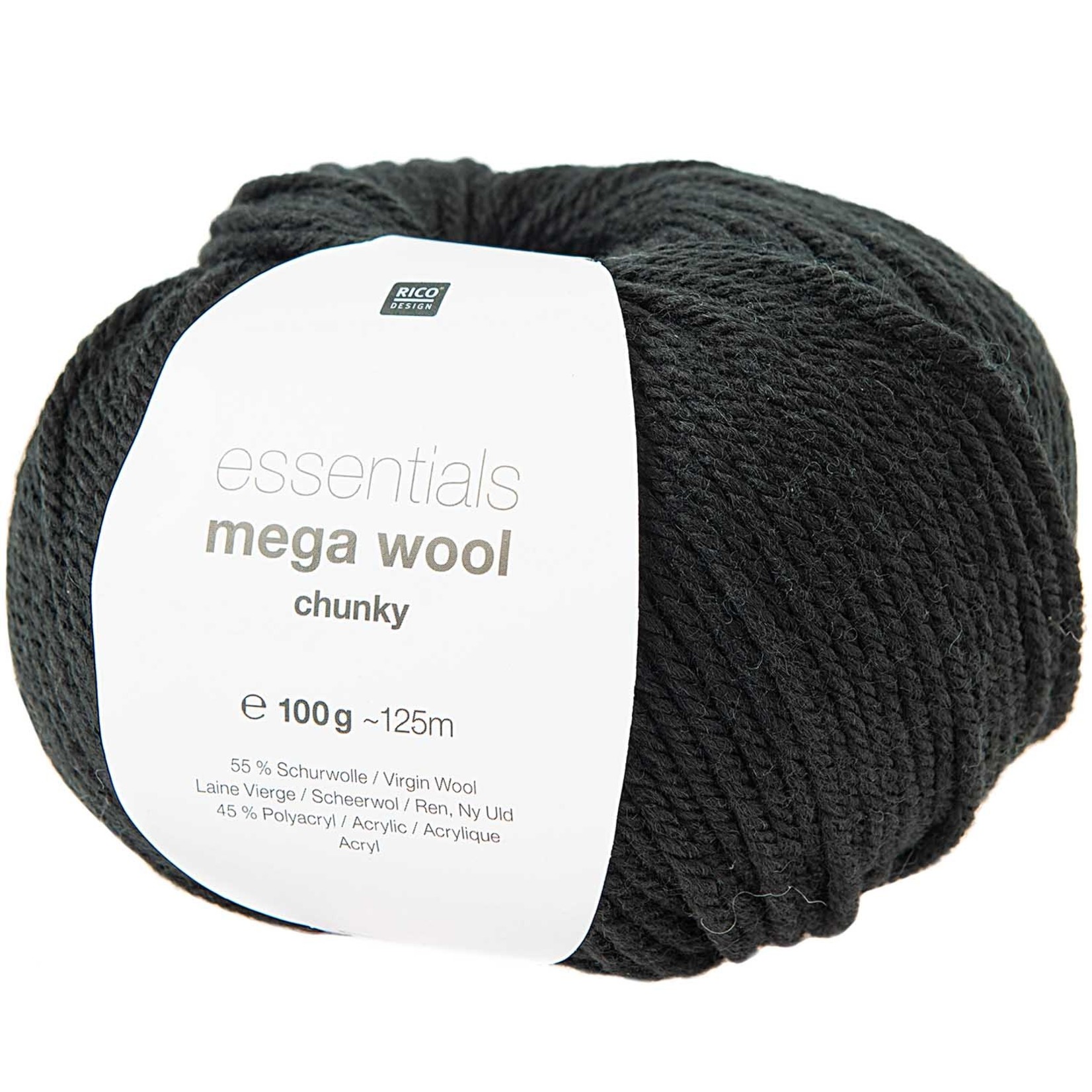 Rico Mega Wool Chunky 16 Zwart