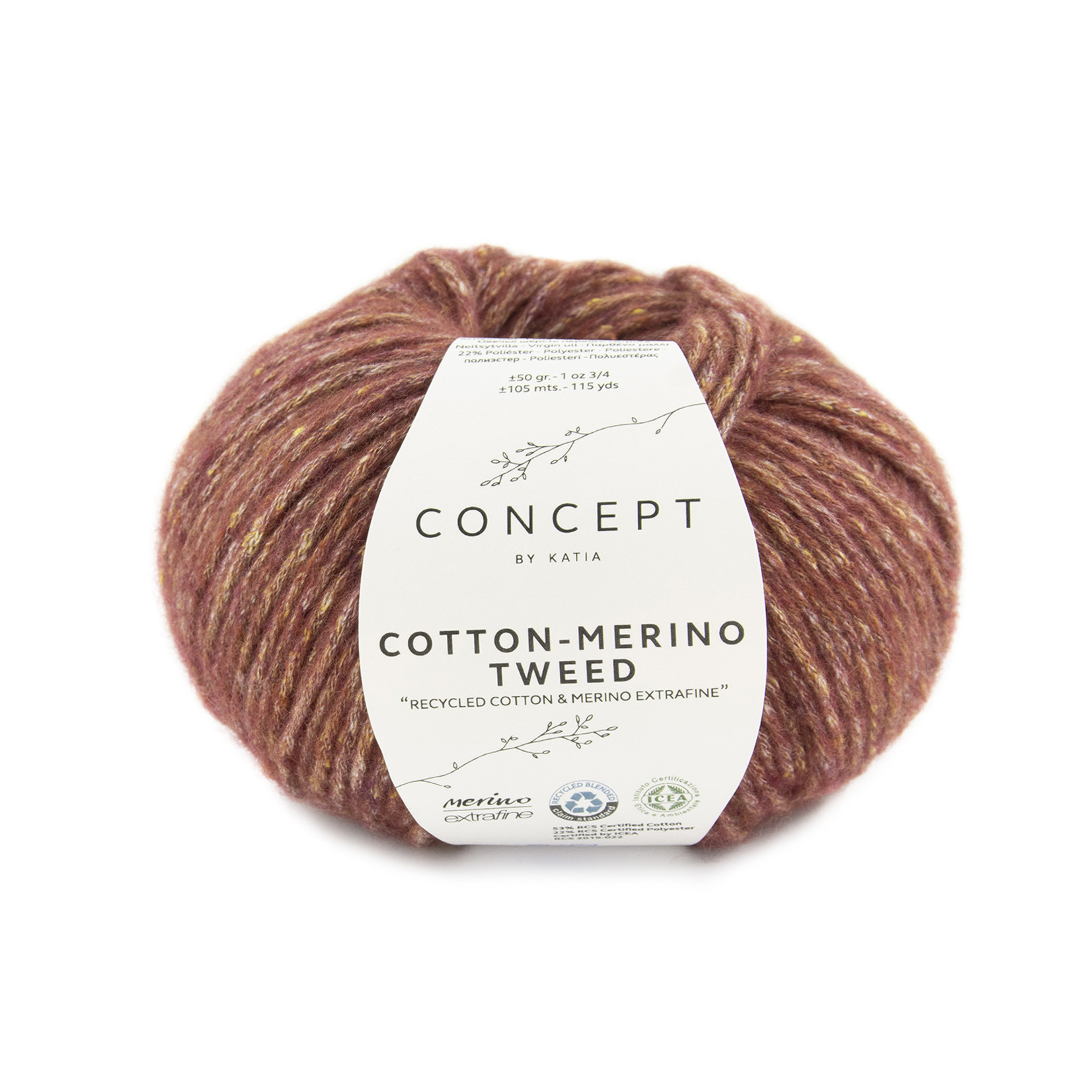 Katia Cotton Merino Tweed 500 Rood