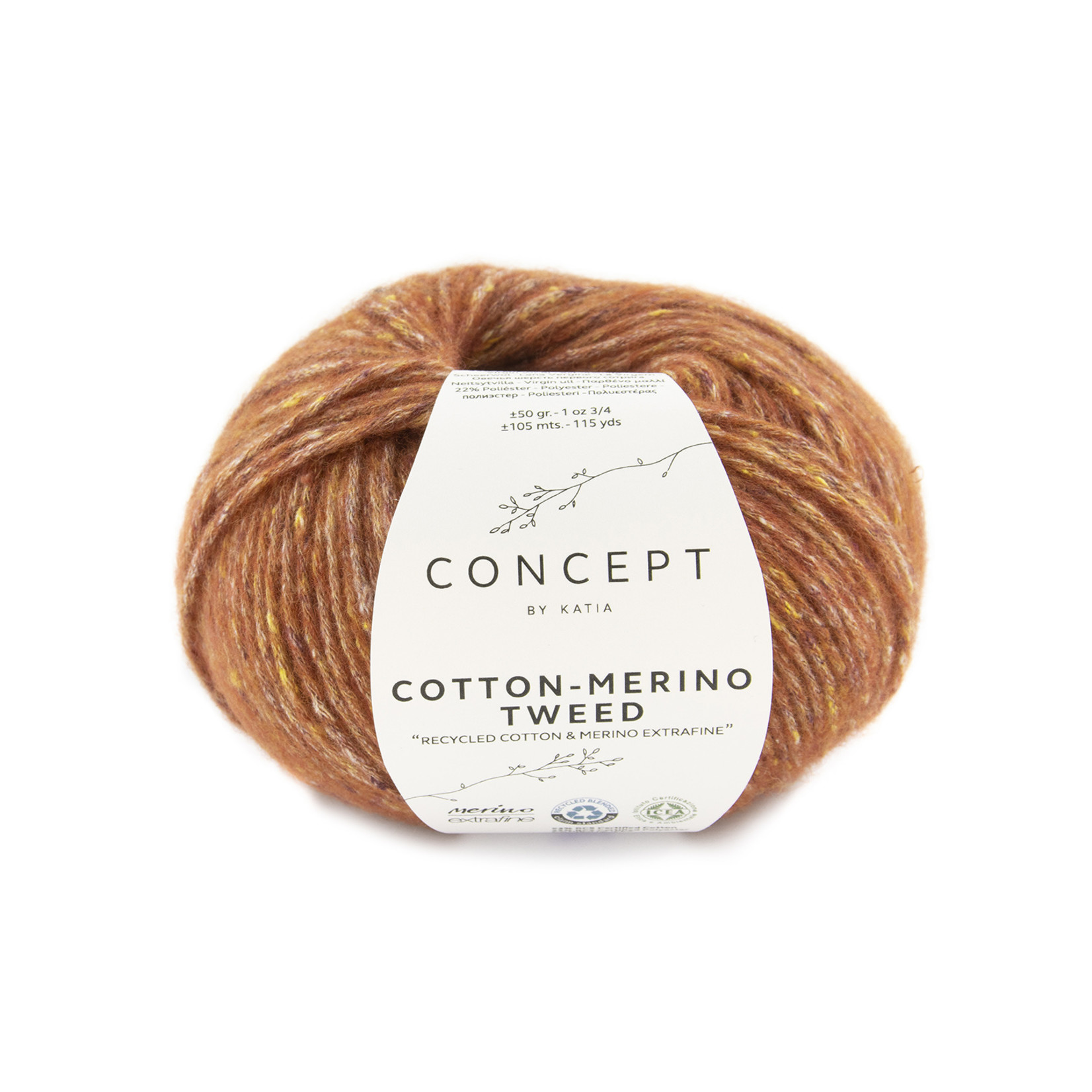 Katia Cotton Merino Tweed 501 Roest