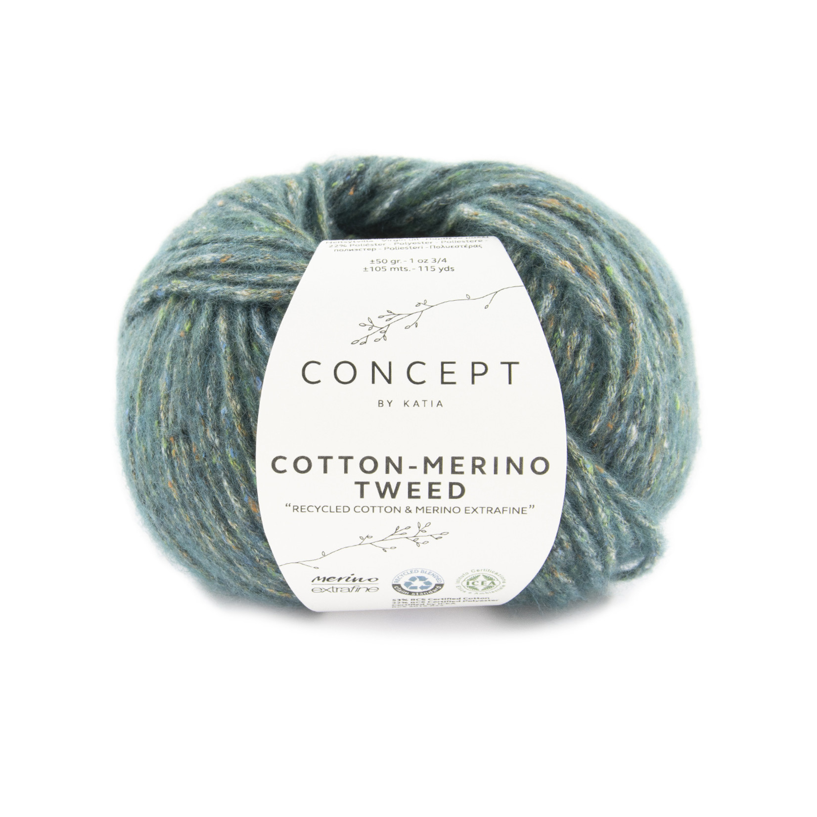 Katia Cotton Merino Tweed 504 Turquoise