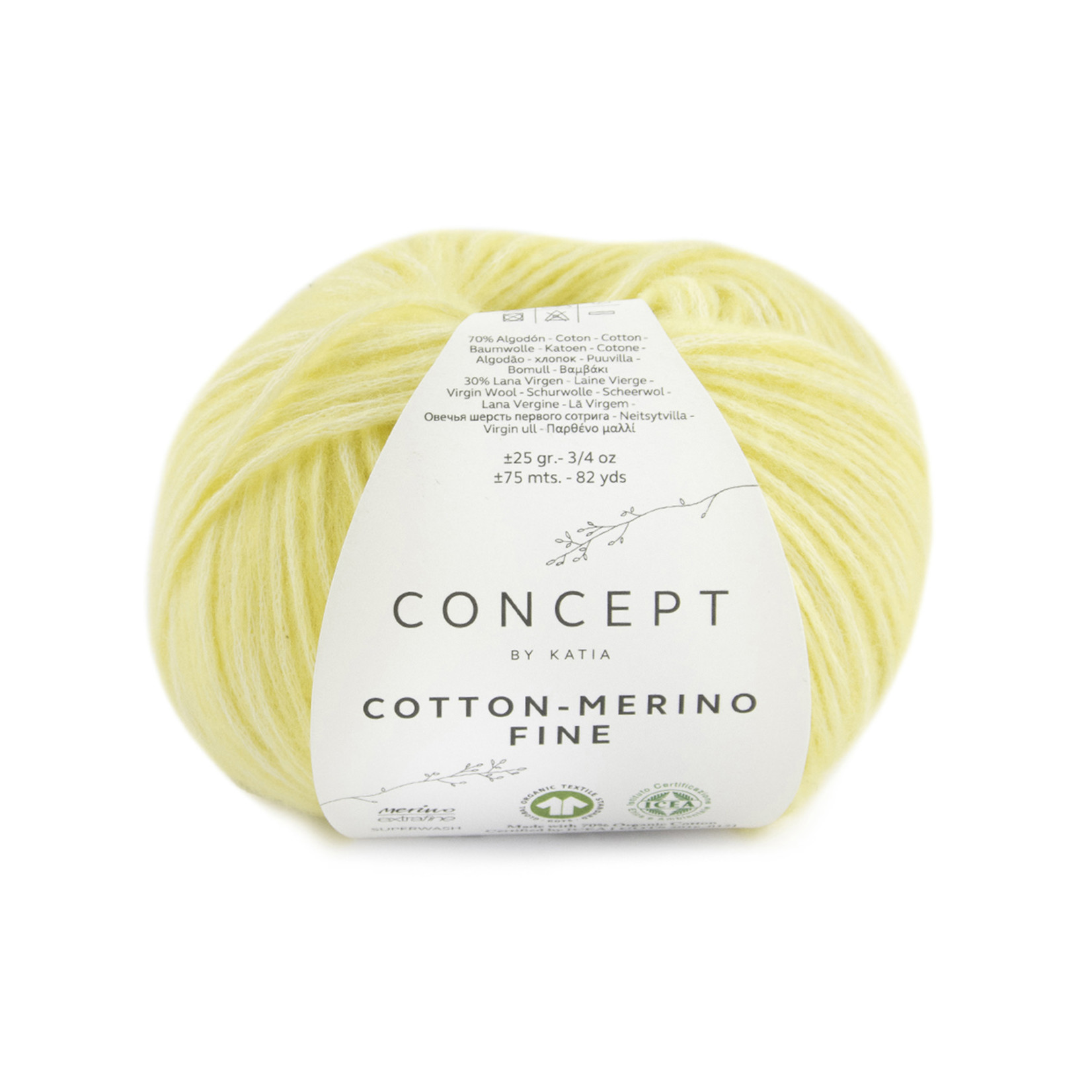 Katia  Cotton Merino Fine 83 Lichtgeel