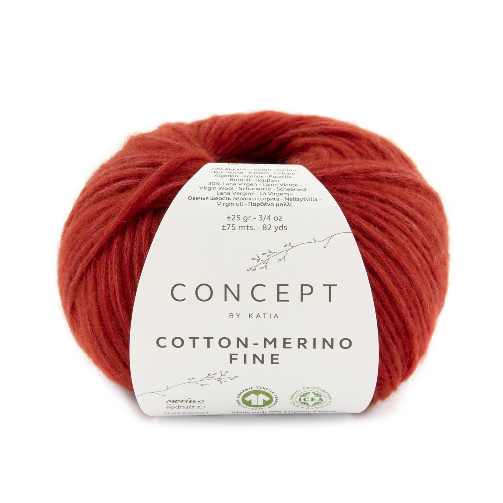 Katia Cotton Merino Fine 89 Rood