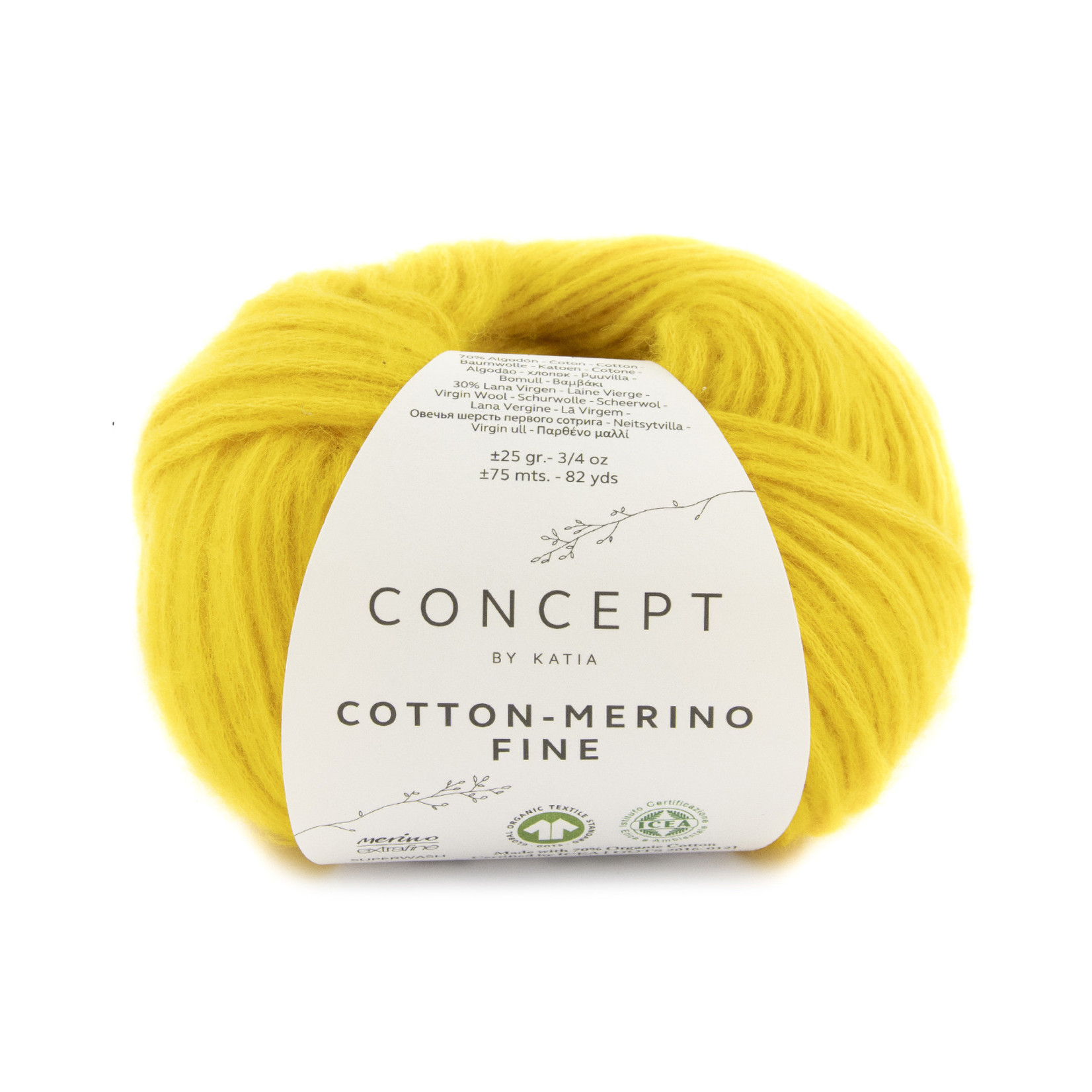 Katia Cotton Merino Fine 91 Geel