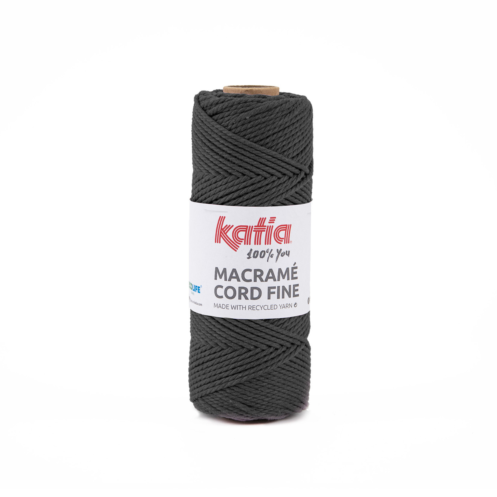 Katia Macramé Cord Fine 202 Antracietgrijs