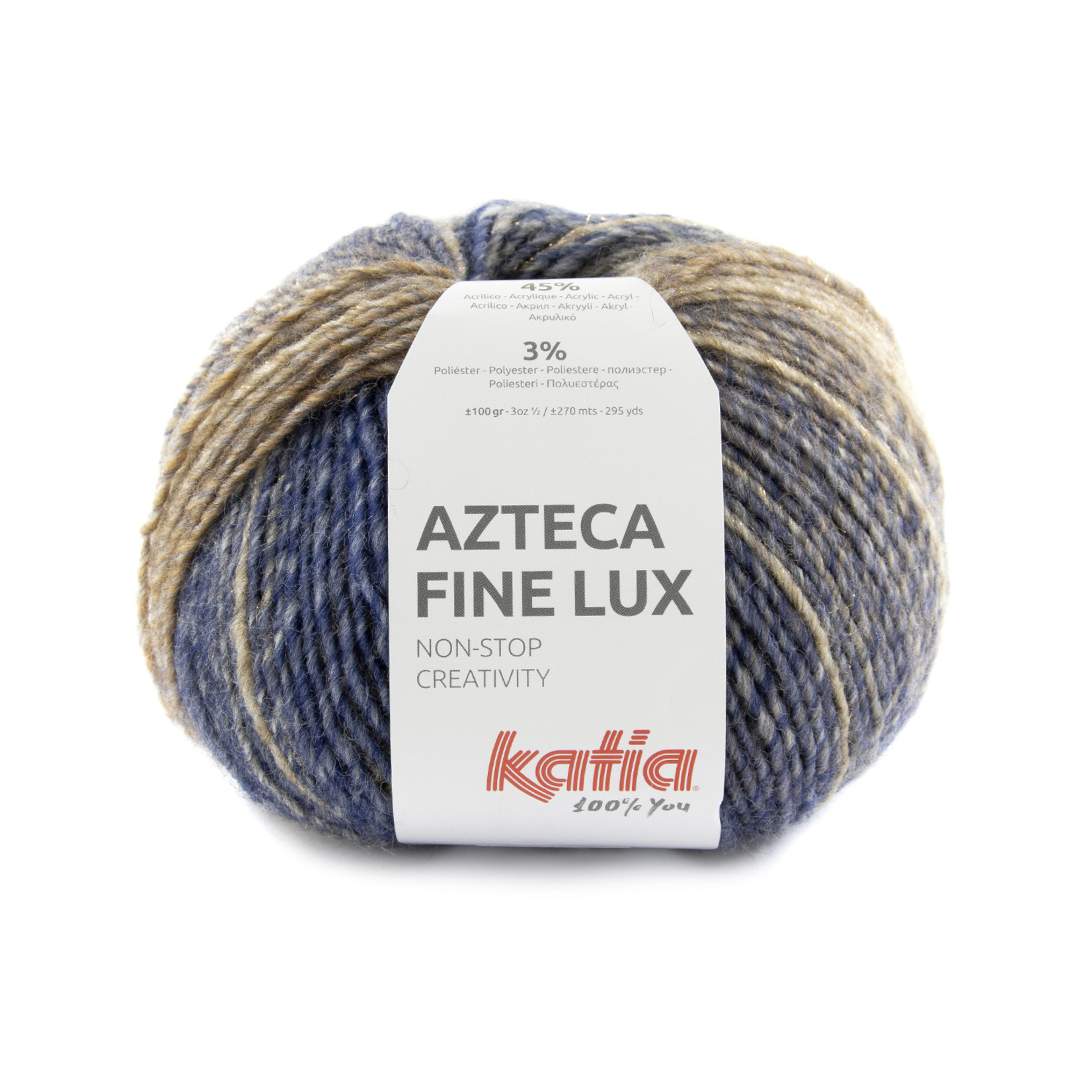 Katia Azteca Fine Lux 413 Bruin-Oceaanblauw