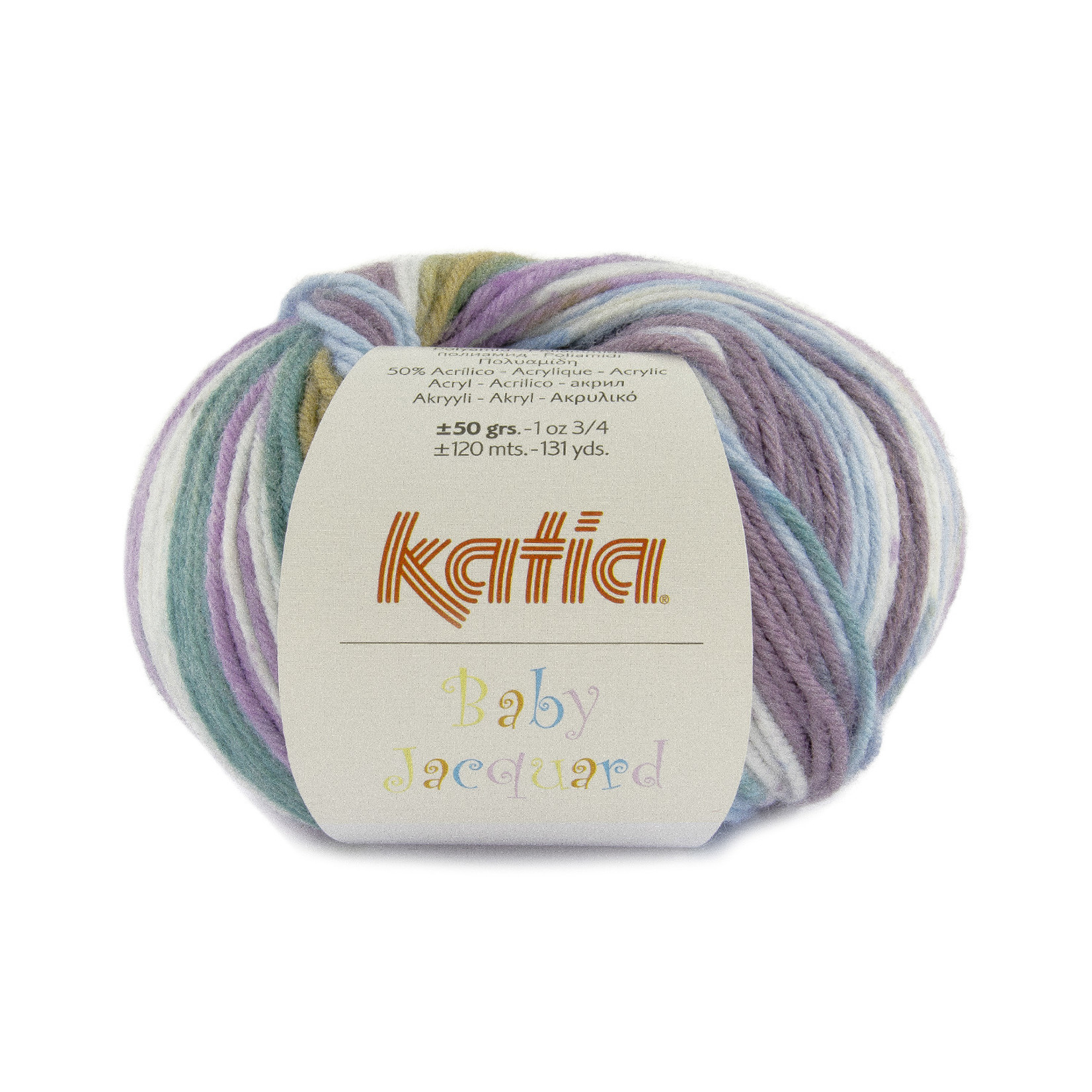 Katia Baby Jacquard 95 Paars-Groen