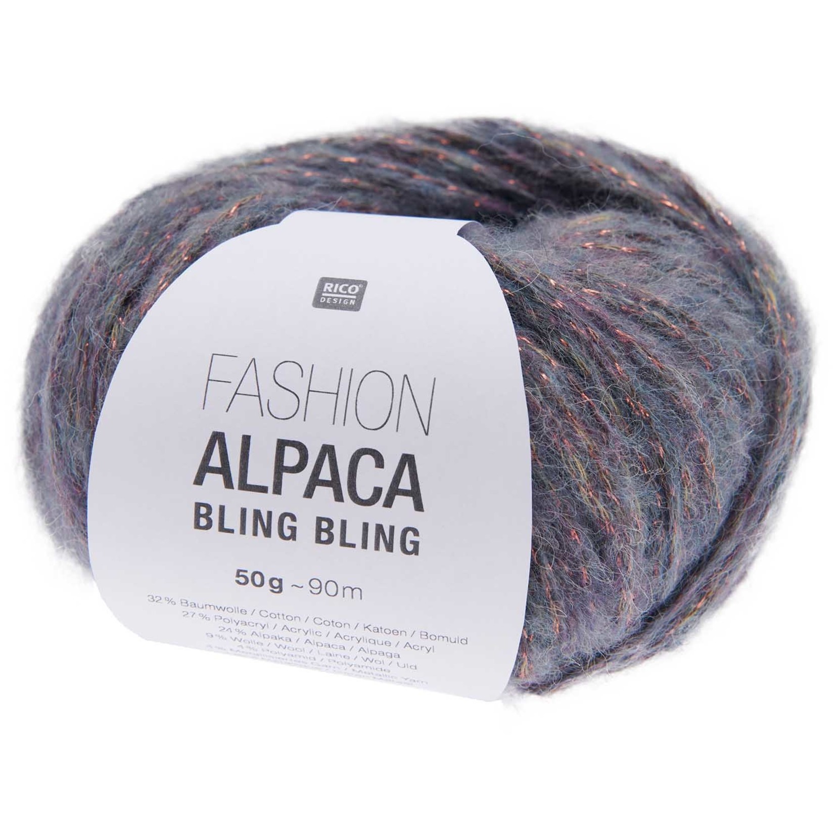 Rico Fashion Alpaca Bling Bling 005 Petrol