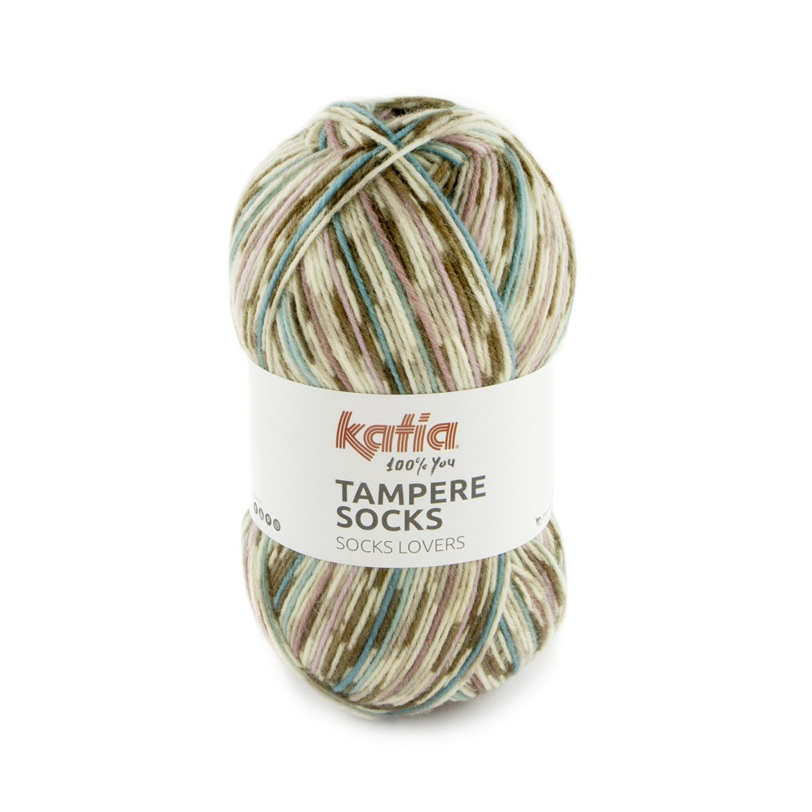 Katia Tampere Socks 100 Reebruin-Roos-Turquoise