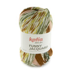 Katia Funny Jacquard 300 Terrabruin-Groen-Geel