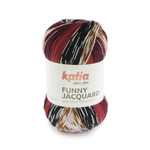 Katia Funny Jacquard 305 Rood-Oranje-Grijs