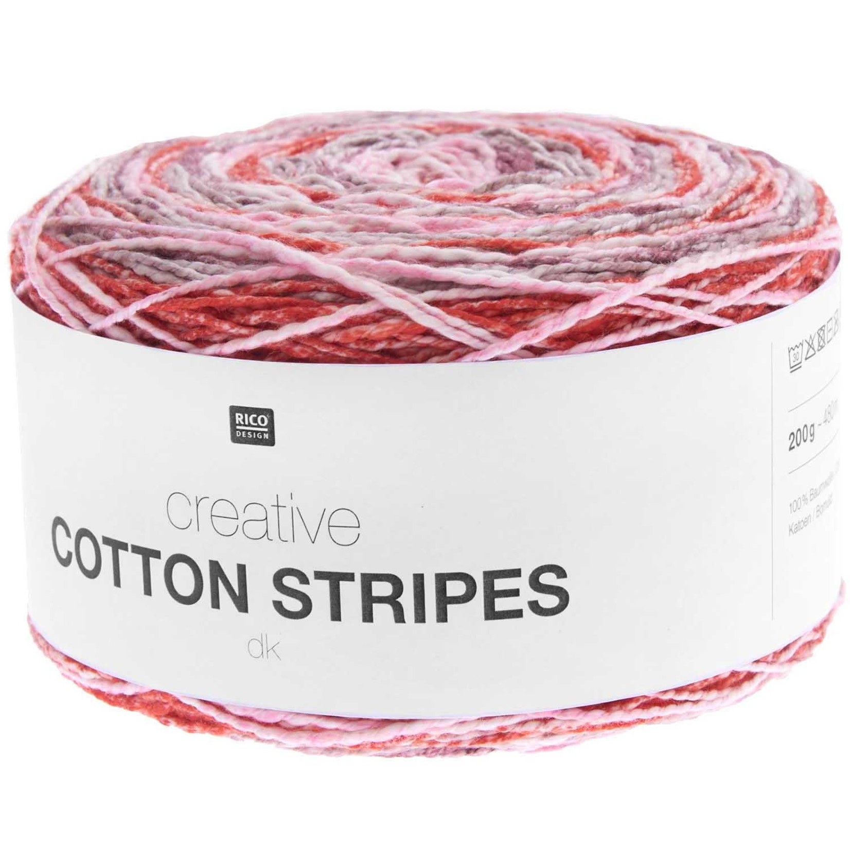 Rico Cotton Stripes 8 Berries