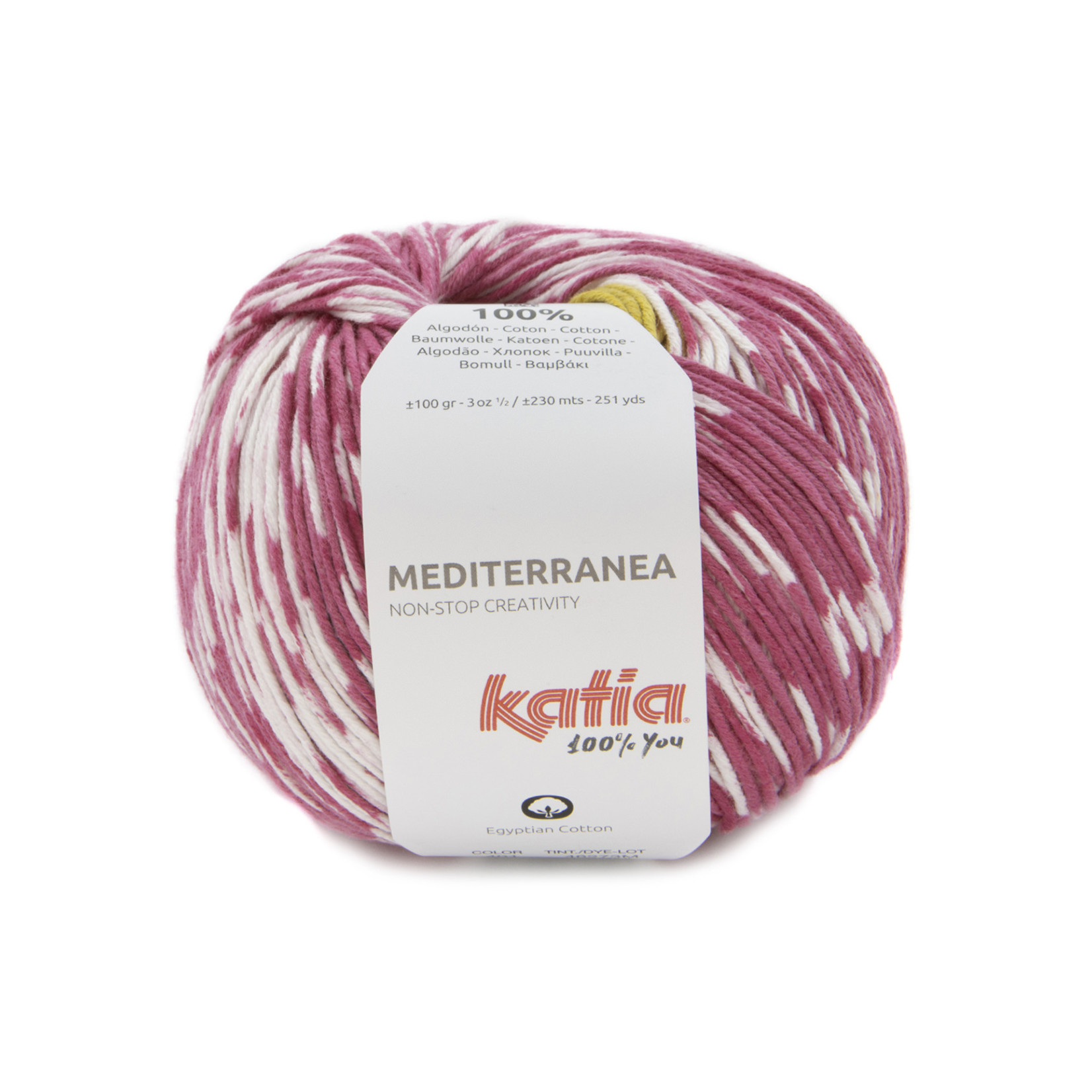 Katia Mediterranea 401 Fuchsia-Oker-Groen-Zalmroze