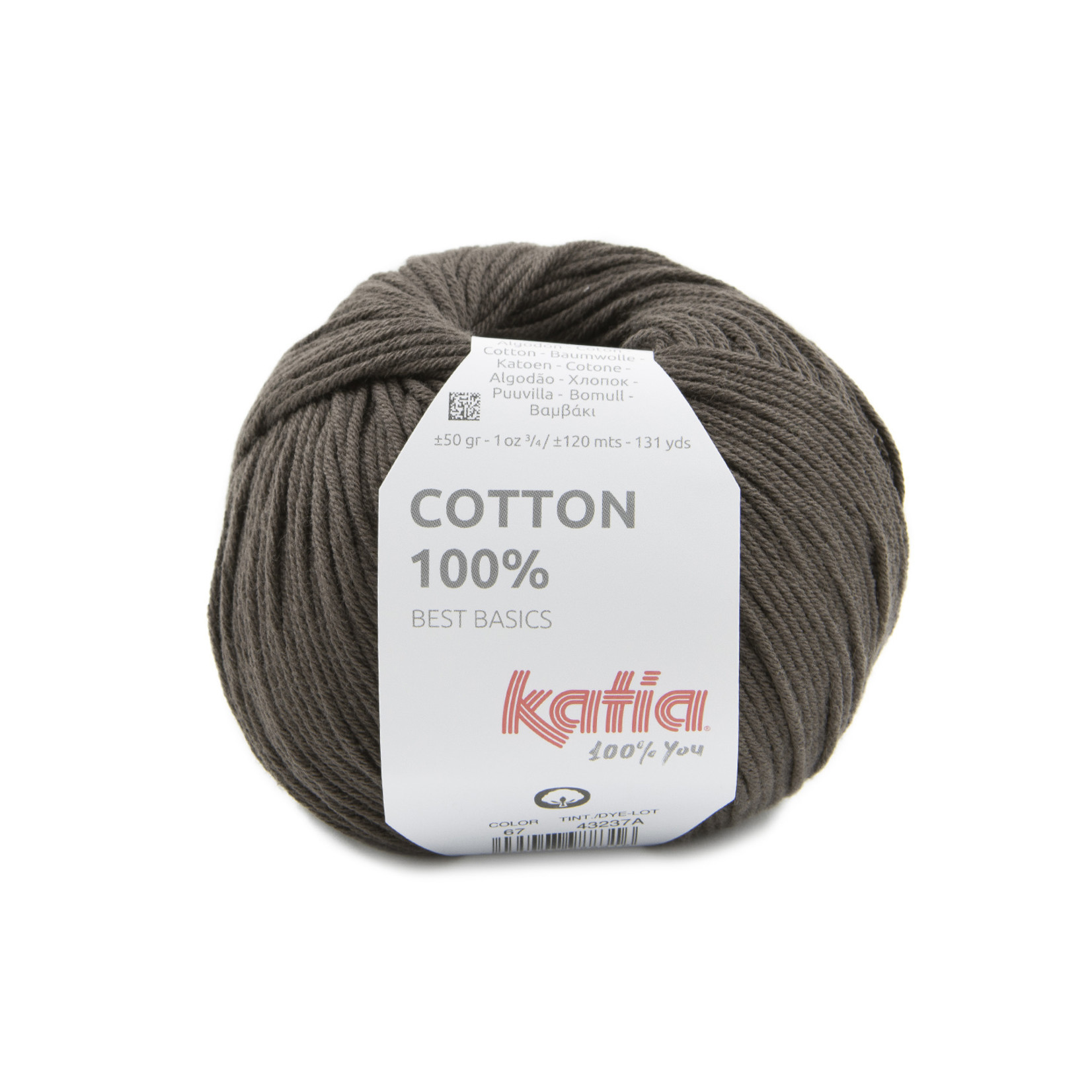 Katia Cotton 100% 67 Donkerbruin