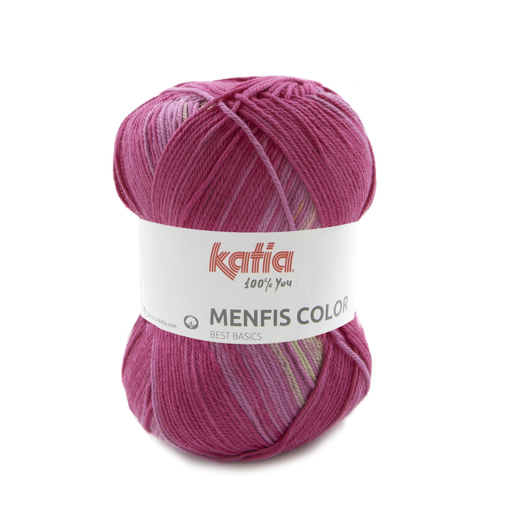 Katia Menfis Color 118 Oranje-Fuchsia-Roos