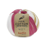 Katia Fair Cotton Mariner 206 Fuchsia-Wit-Lichtroze-Camel