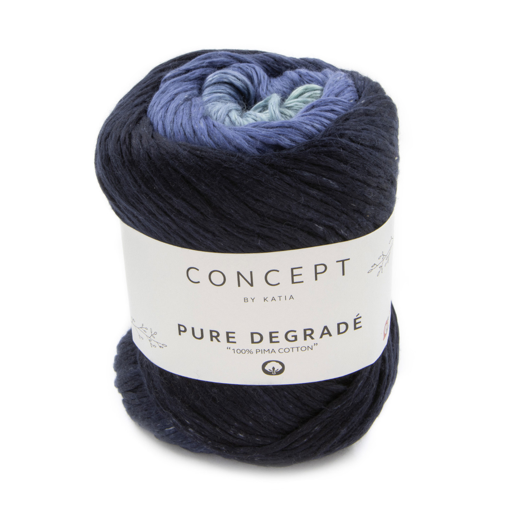 Katia Pure Degradé 206 Waterblauw-Blauw