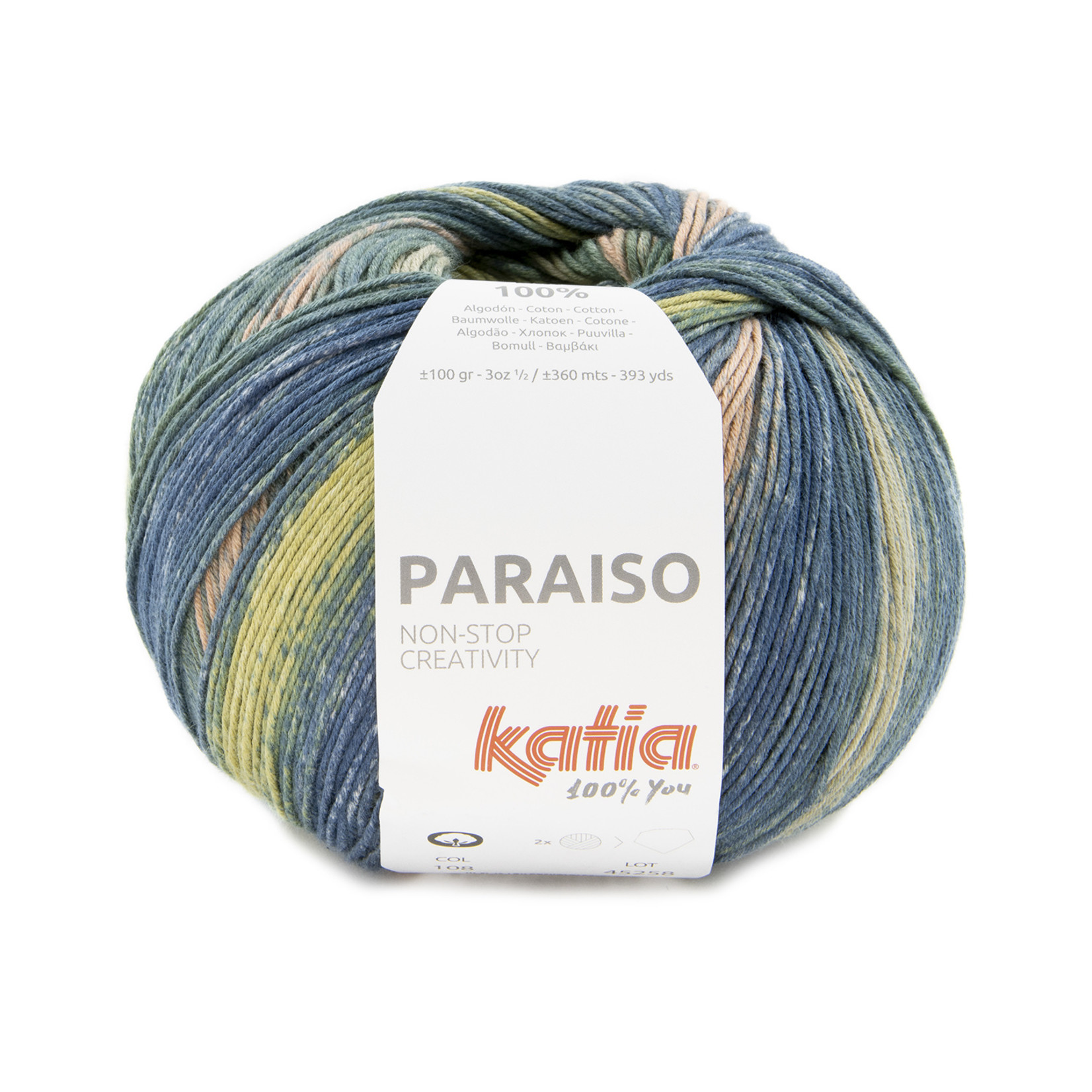 Katia Paraiso 108 Kaki-Lichtzalm-Grijs-Blauw