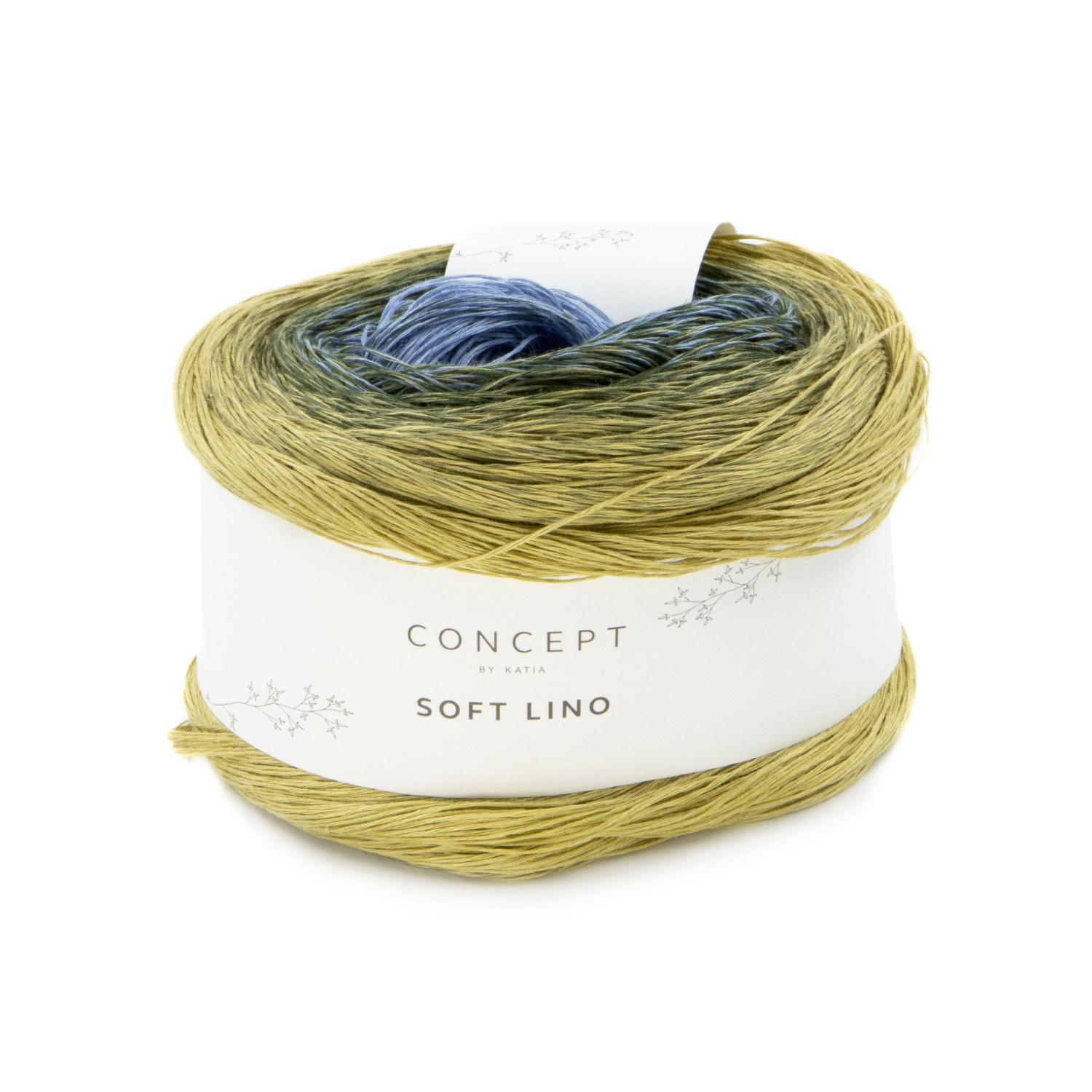 Soft Lino 610 KakiBlauwOker Wolwinkel Filomena