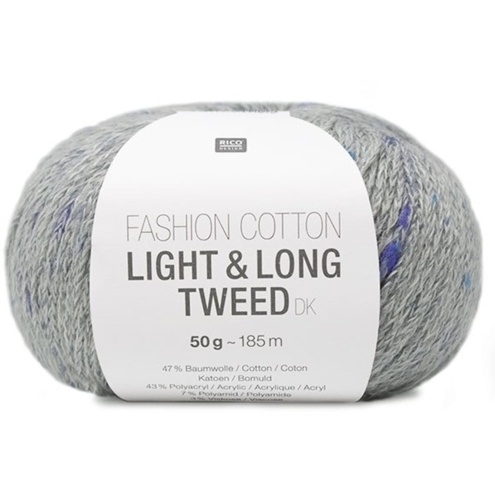 Rico Cotton Light & Long Tweed 6 Blauw