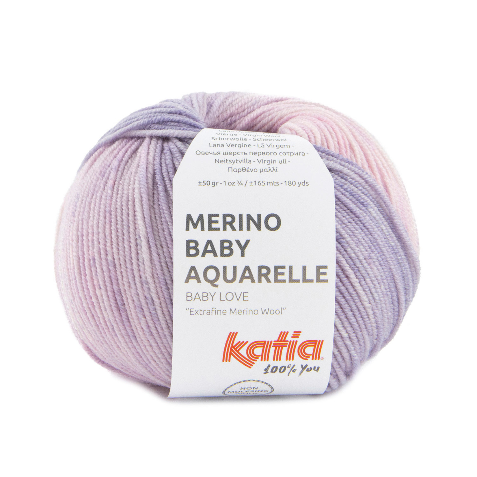 Katia Merino Baby Aquarel 355 Roos-Lichtlila-Bruin