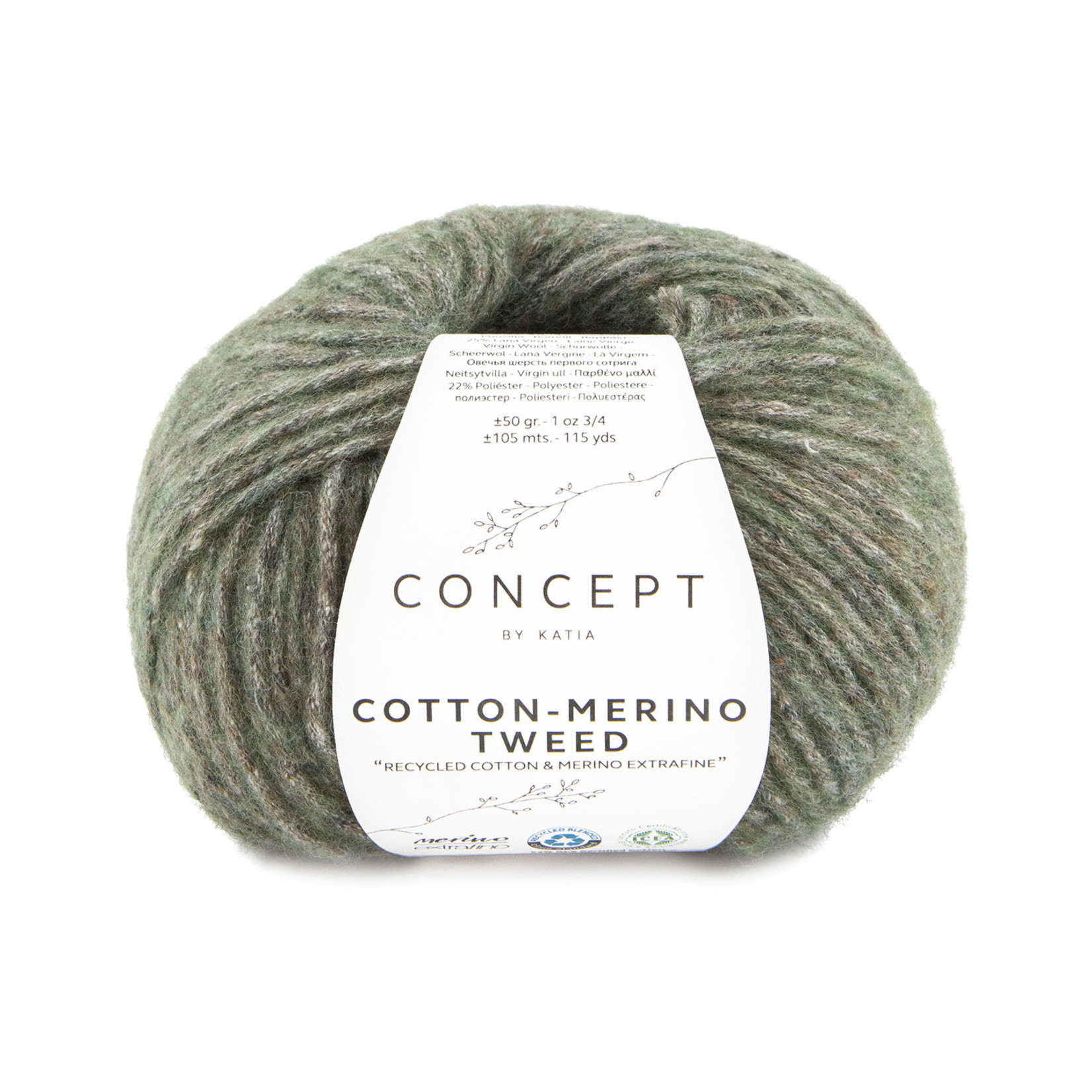 Katia Cotton Merino Tweed 511 Groen