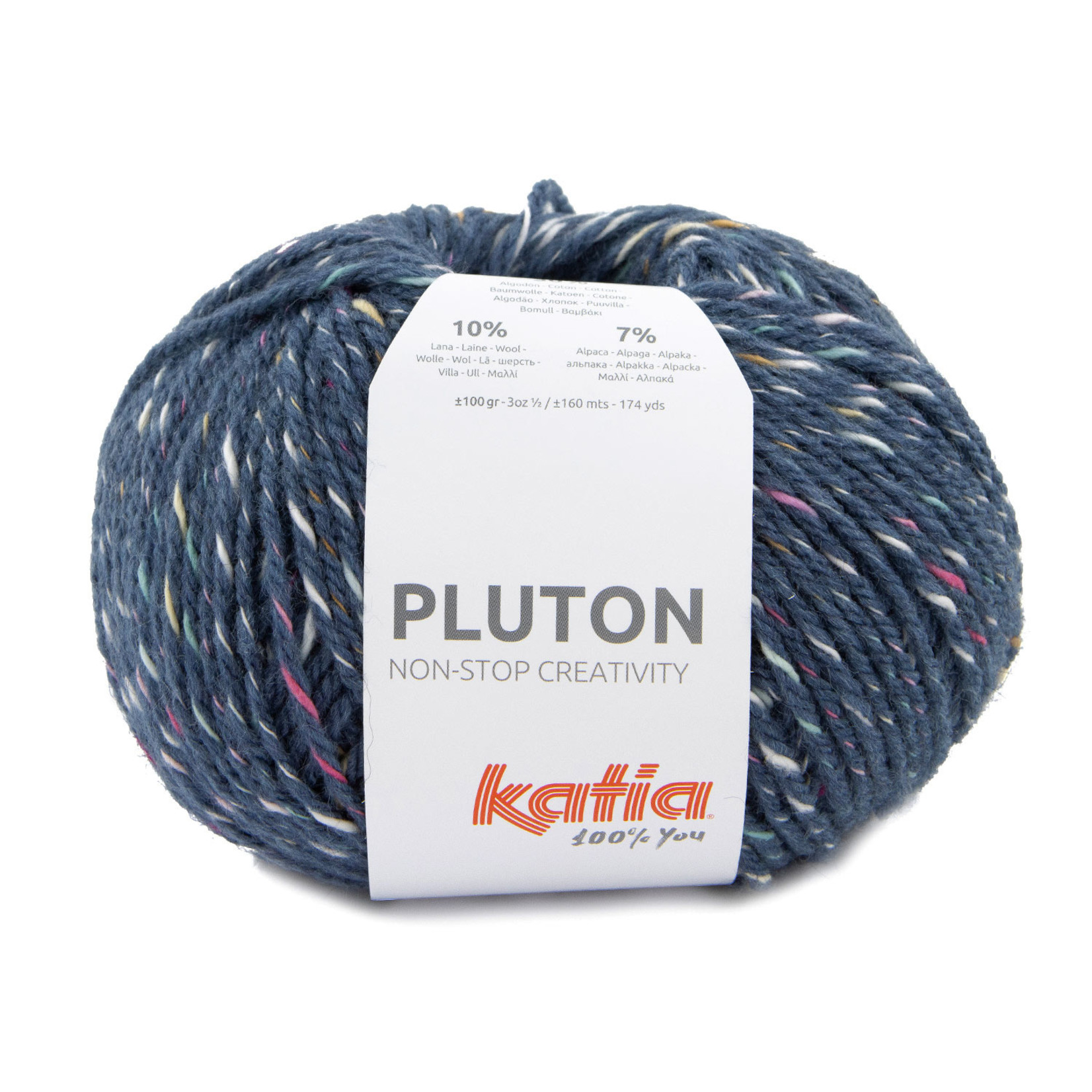 Katia Pluton 72 Jeans-Kauwgomroze-Wit