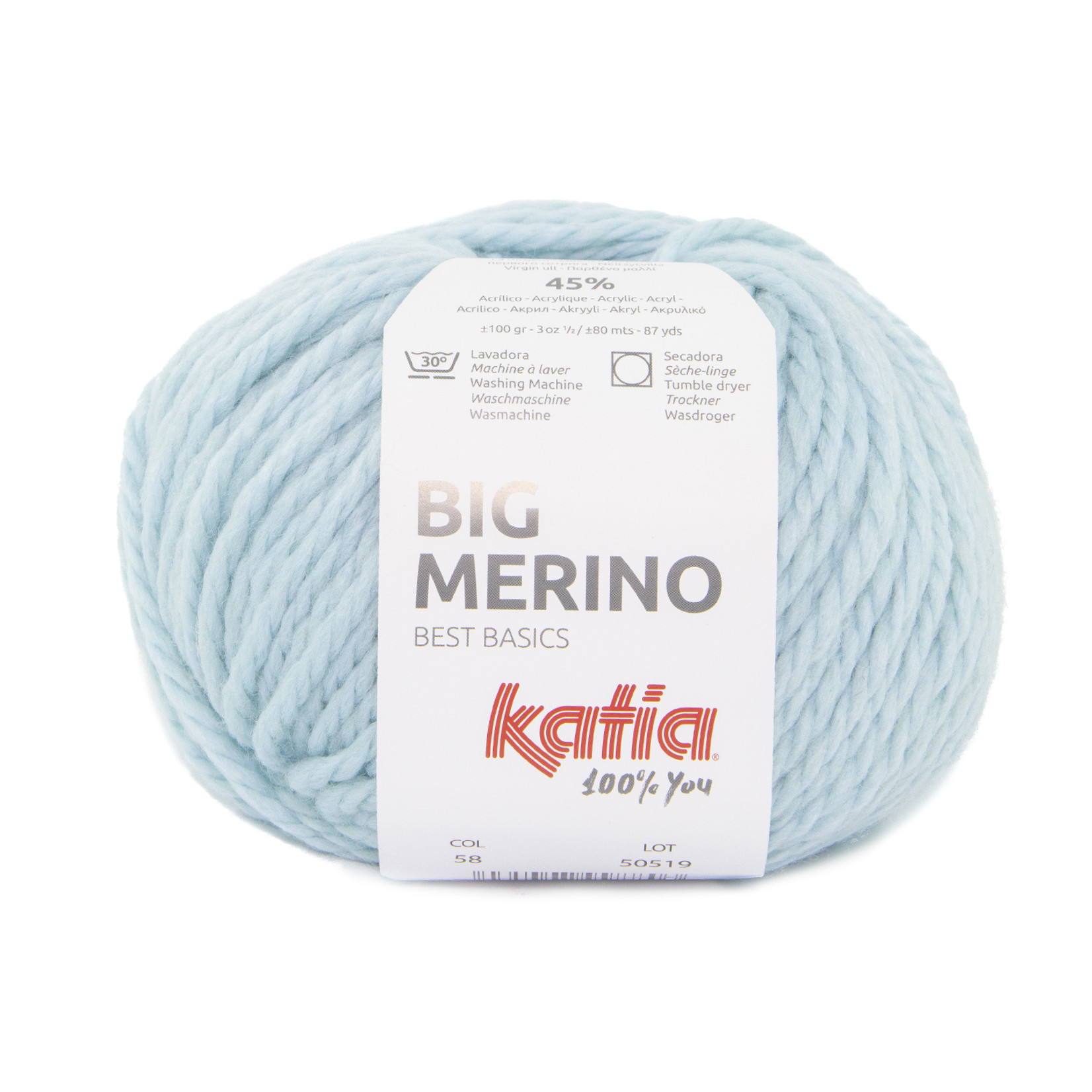 Katia Big Merino 58 Waterblauw