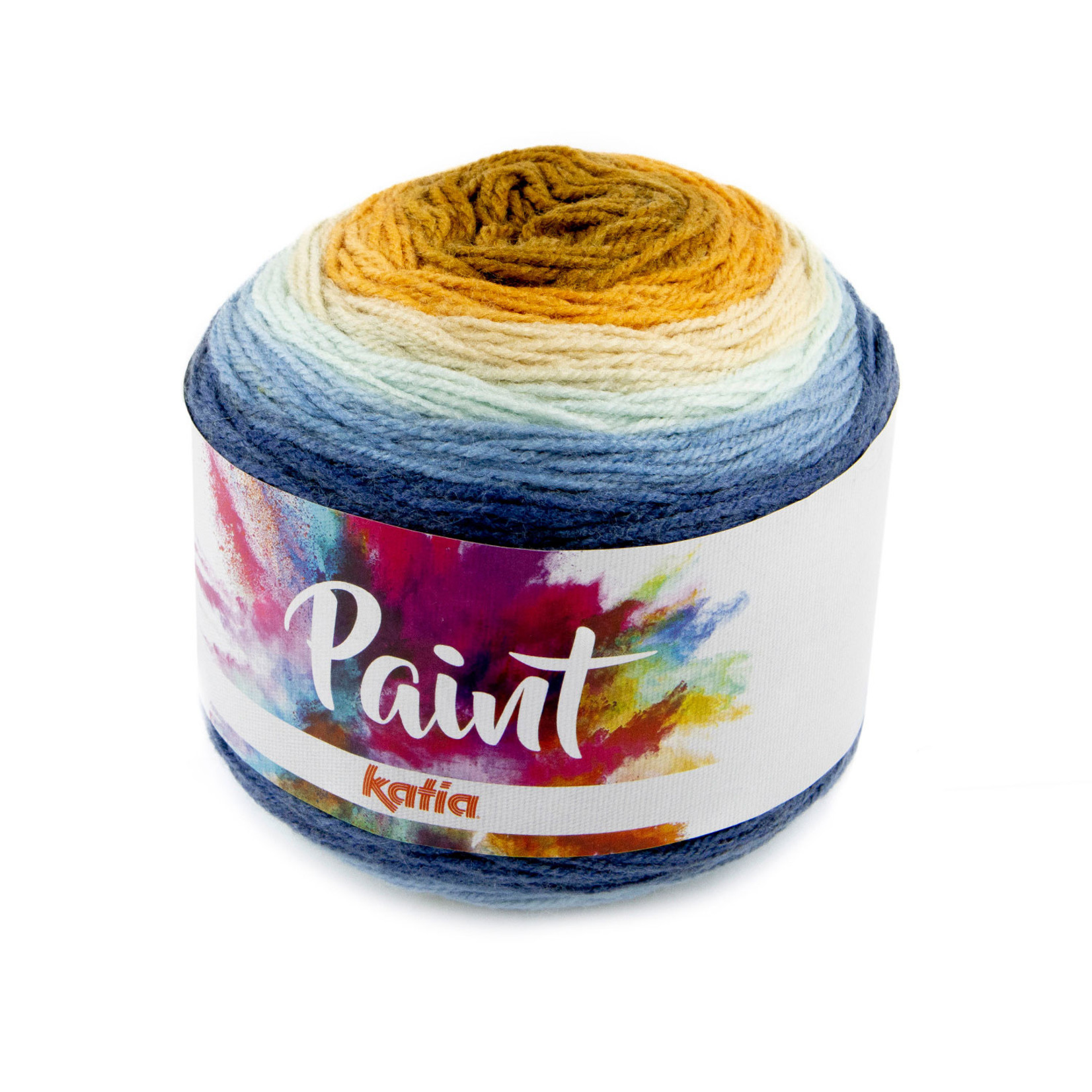 Katia Paint 80 Blauw-Oranje-Bruin