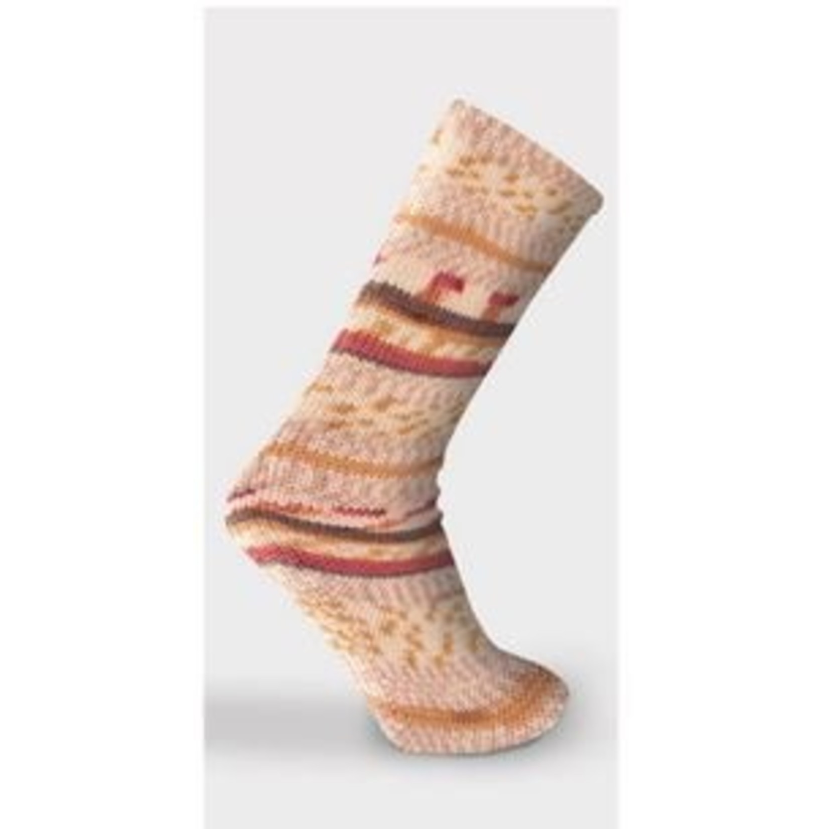 Katia Taika Socks 105 Bruin-Mosterd-Bordeauxrood