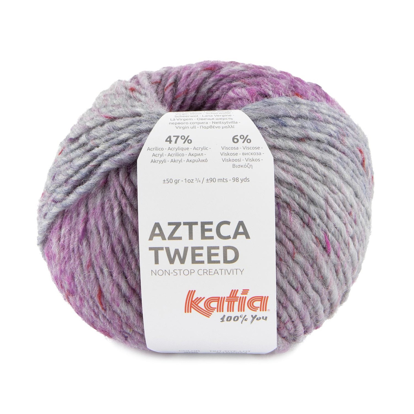 Katia Azteca Tweed 306 Blauw-Paars-Grijs